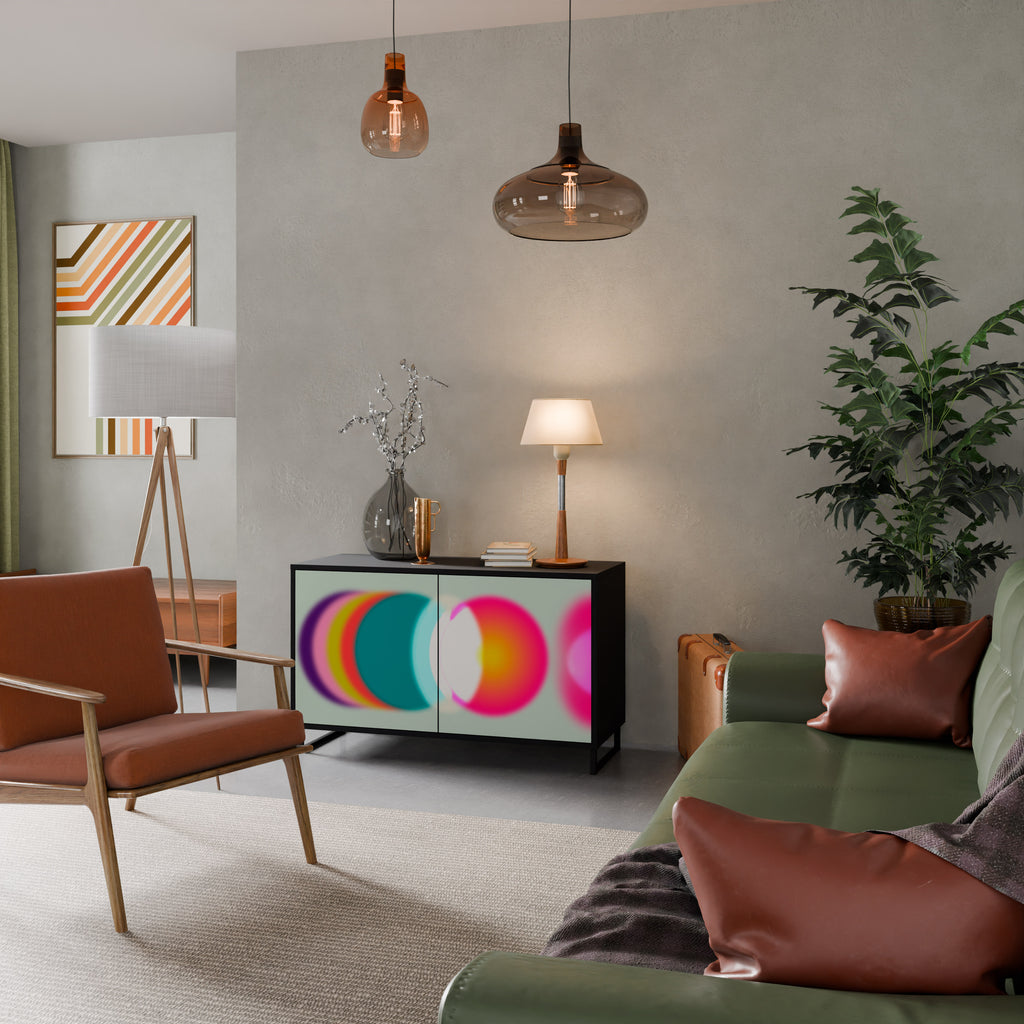 Aparador de 2 puertas SYMPHONY OF COLORS en acabado negro