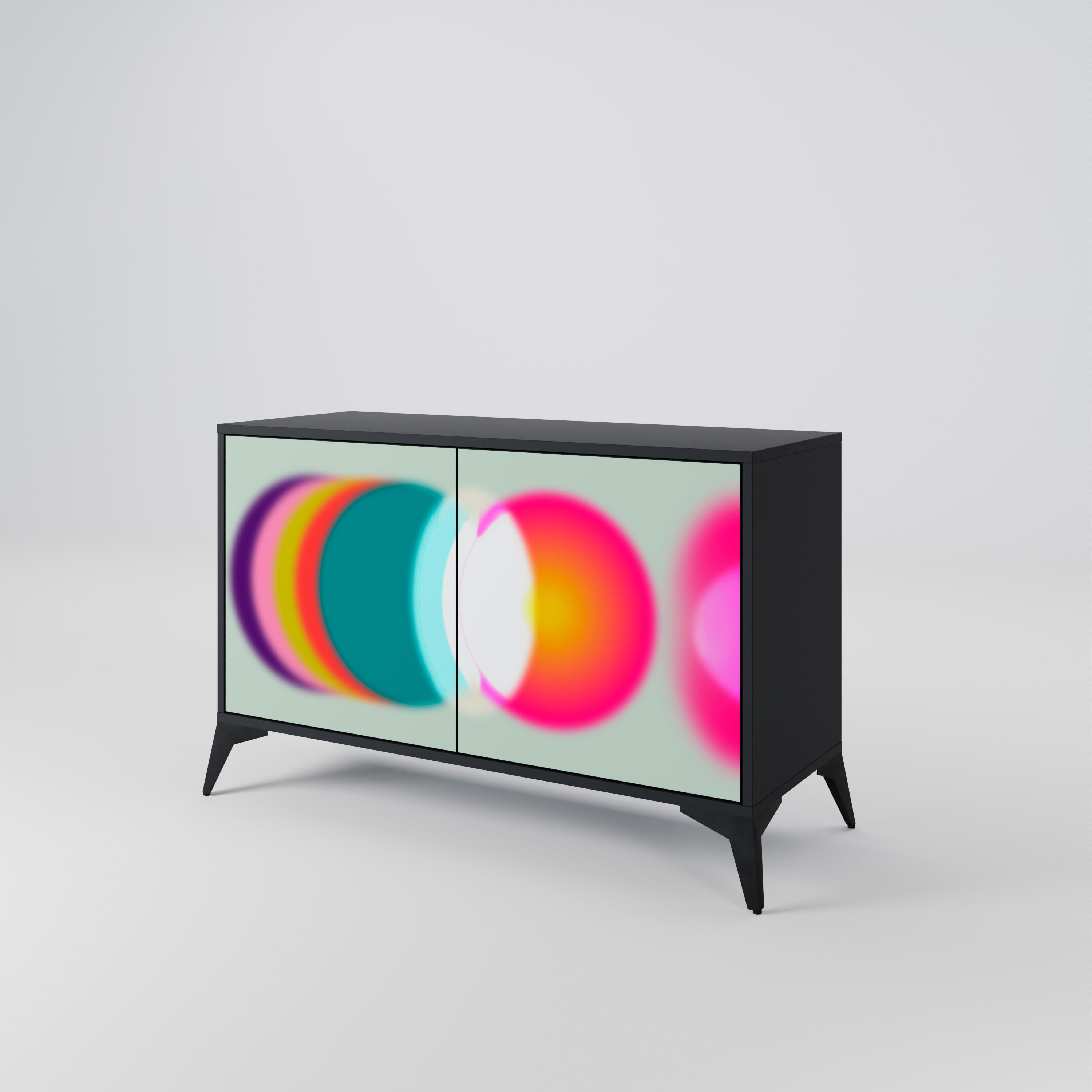 SYMPHONY OF COLORS 2-Door Sideboard in Black Finish