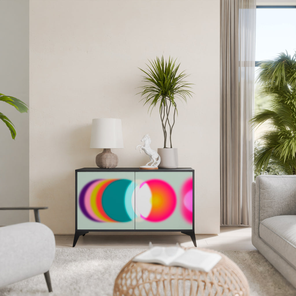 Aparador de 2 puertas SYMPHONY OF COLORS en acabado negro