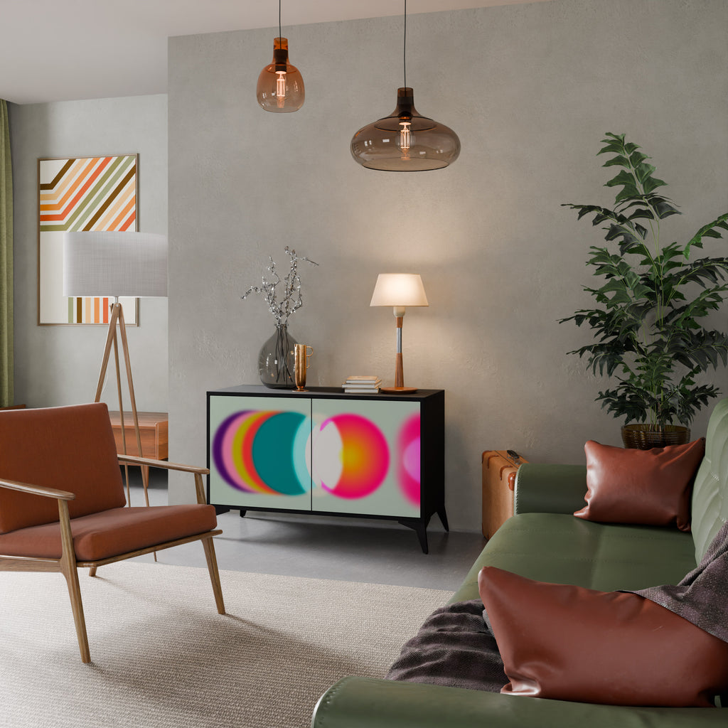 Aparador de 2 puertas SYMPHONY OF COLORS en acabado negro