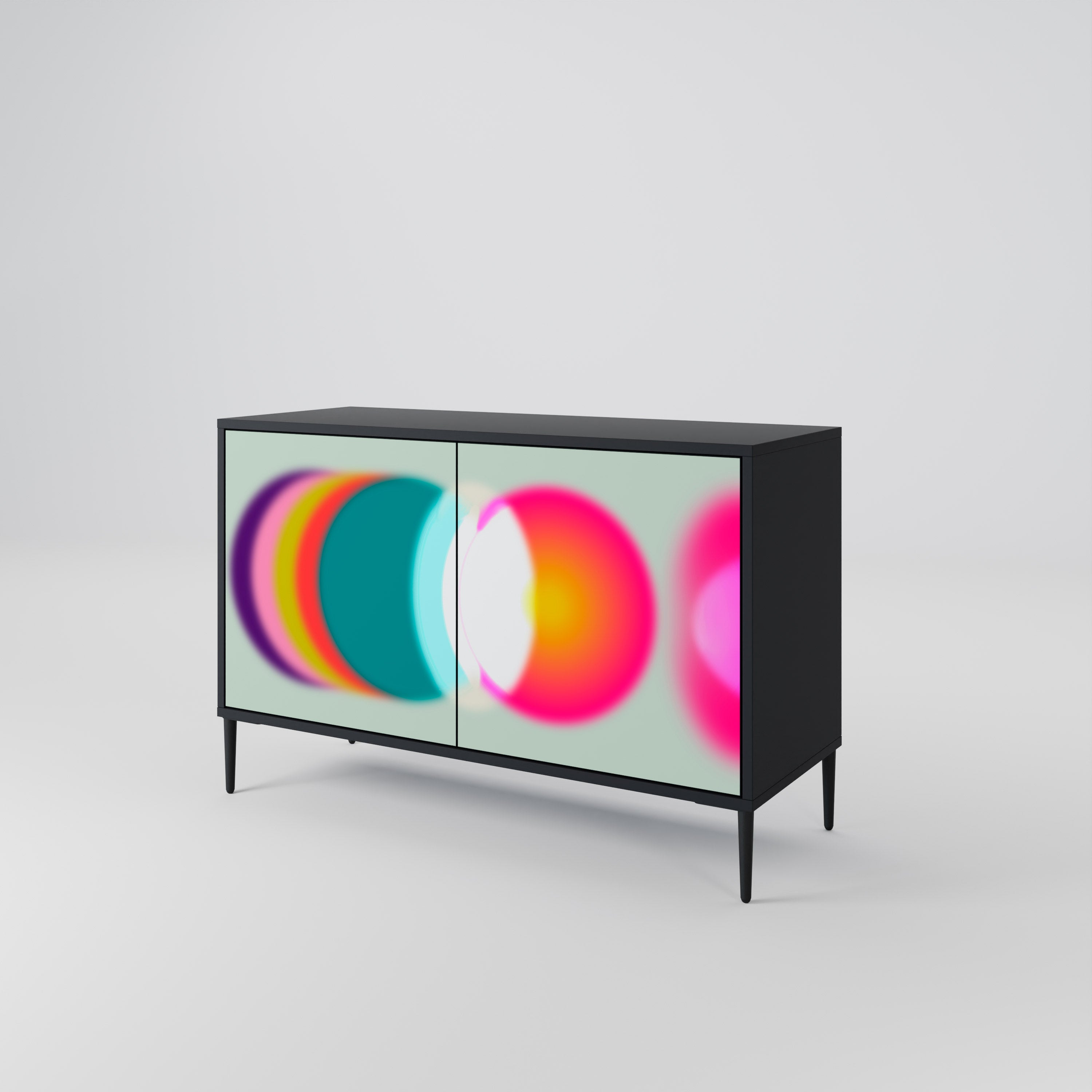 SYMPHONY OF COLORS 2-Door Sideboard in Black Finish