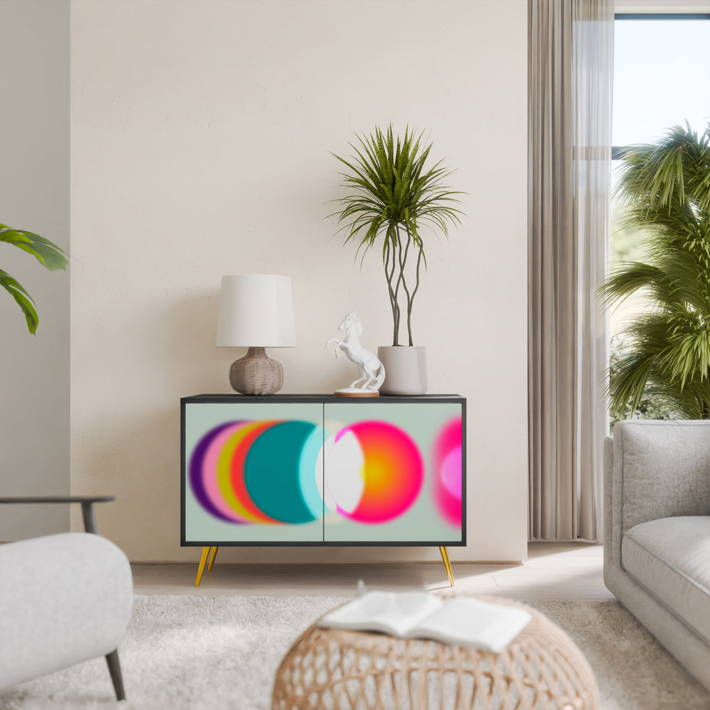 Aparador de 2 puertas SYMPHONY OF COLORS en acabado negro