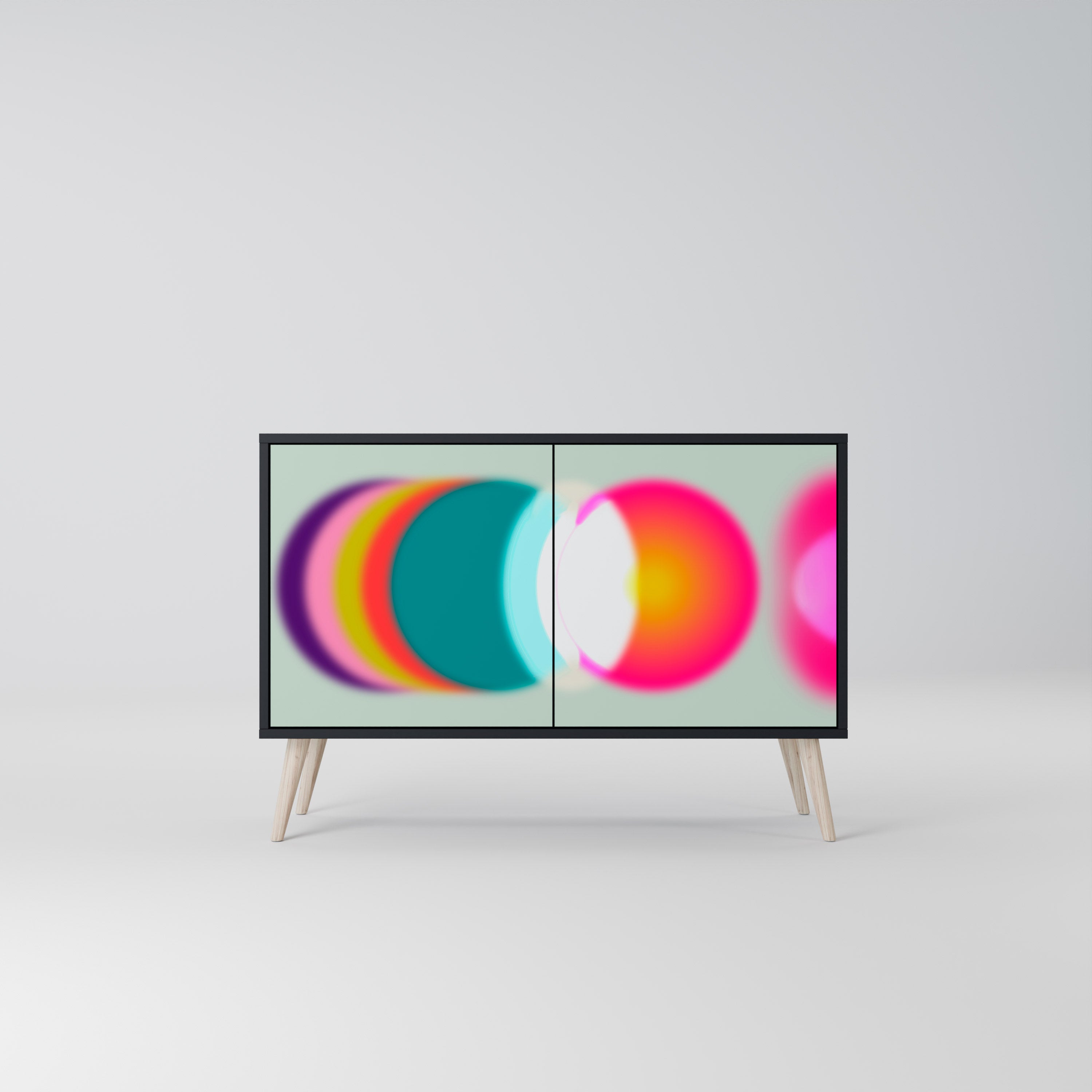 SYMPHONY OF COLORS 2-Door Sideboard in Black Finish