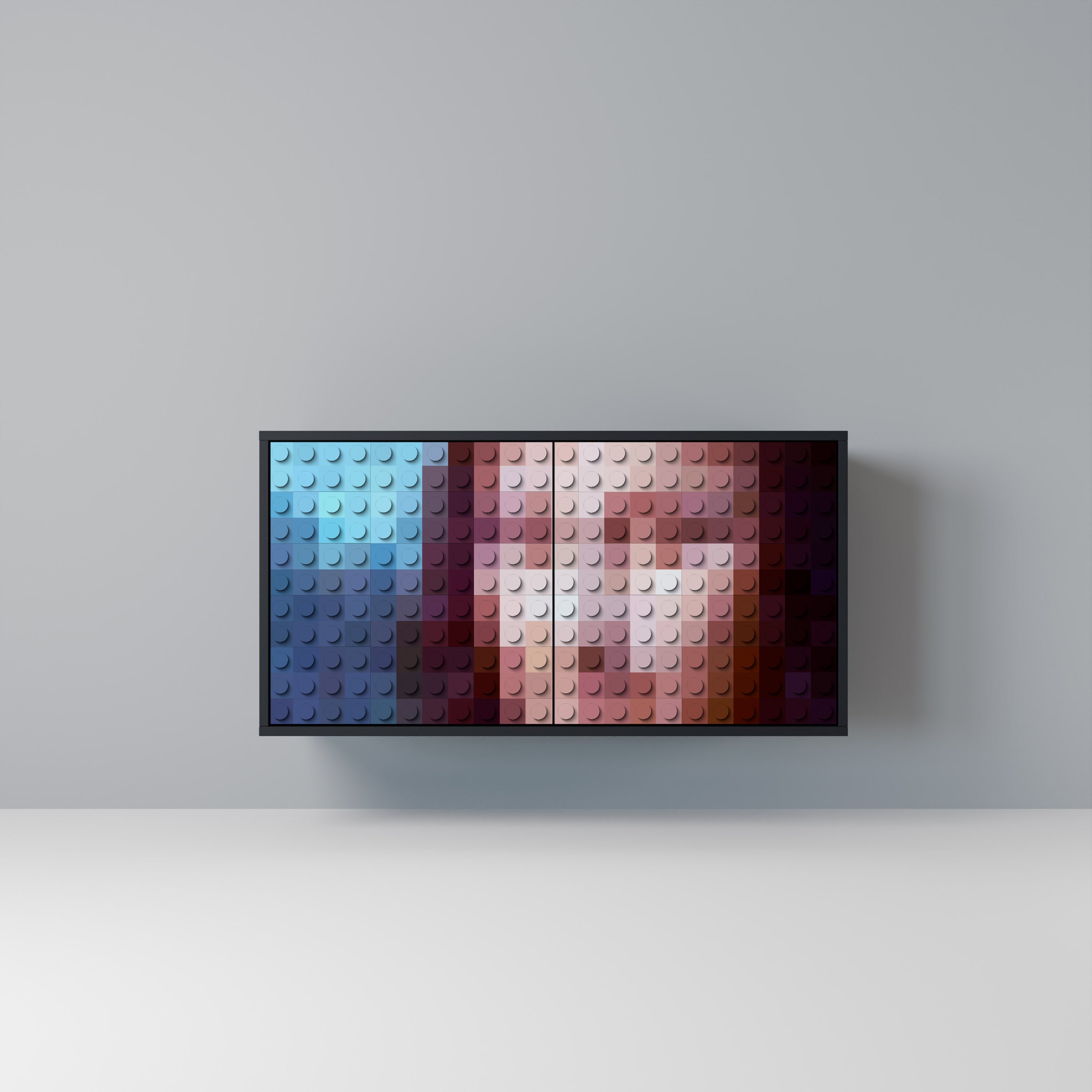 CONSTRUCTIVE ART 2-Door Sideboard in Black Finish