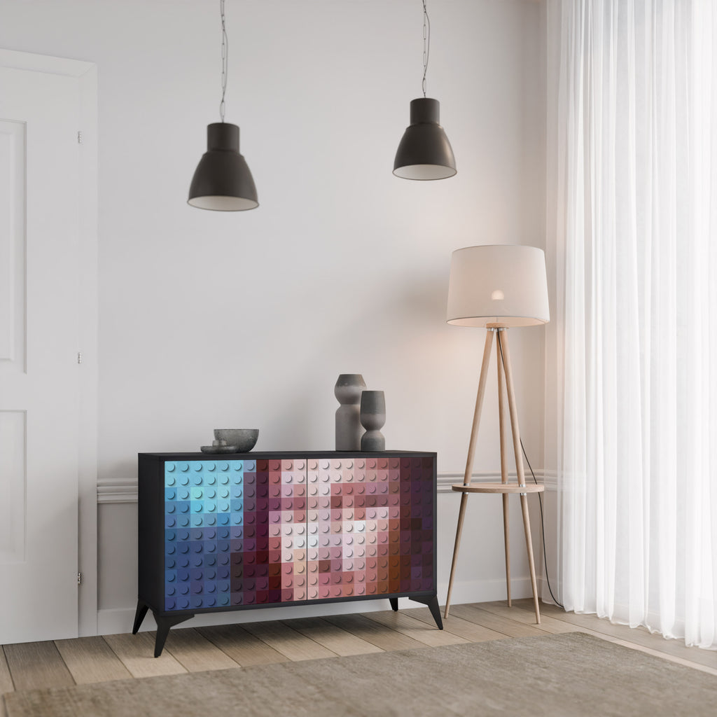 CONSTRUCTIVE ART 2-Door Sideboard in Black Finish