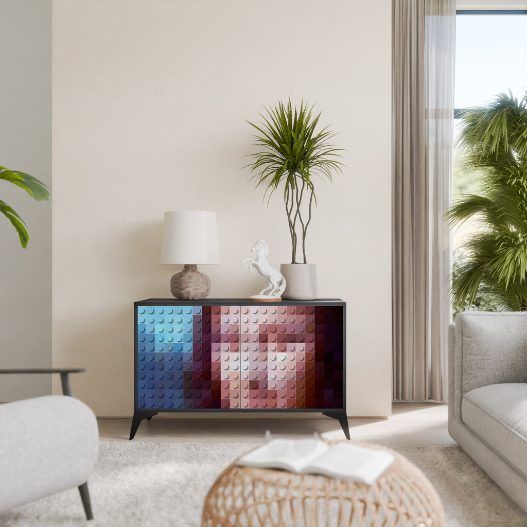 CONSTRUCTIVE ART 2-Door Sideboard in Black Finish