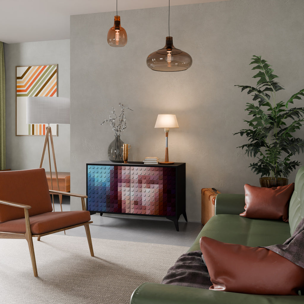 CONSTRUCTIVE ART 2-Door Sideboard in Black Finish