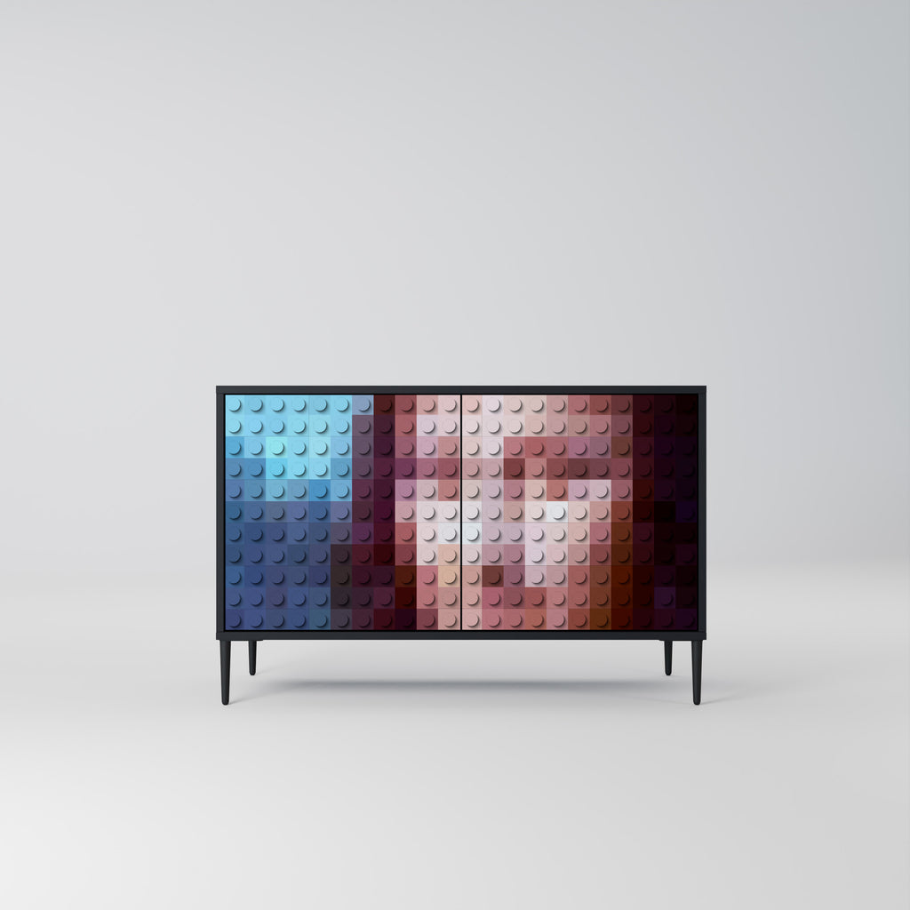 CONSTRUCTIVE ART 2-Door Sideboard in Black Finish