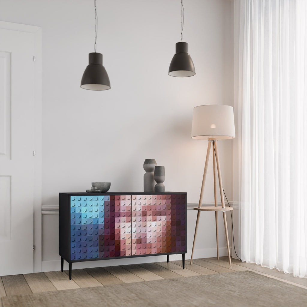 CONSTRUCTIVE ART 2-Door Sideboard in Black Finish