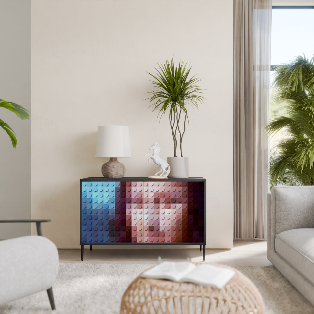 CONSTRUCTIVE ART 2-Door Sideboard in Black Finish