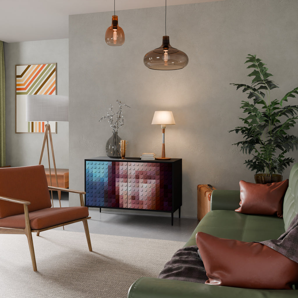 CONSTRUCTIVE ART 2-Door Sideboard in Black Finish