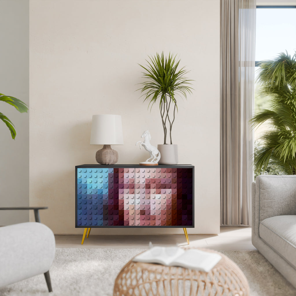 CONSTRUCTIVE ART 2-Door Sideboard in Black Finish