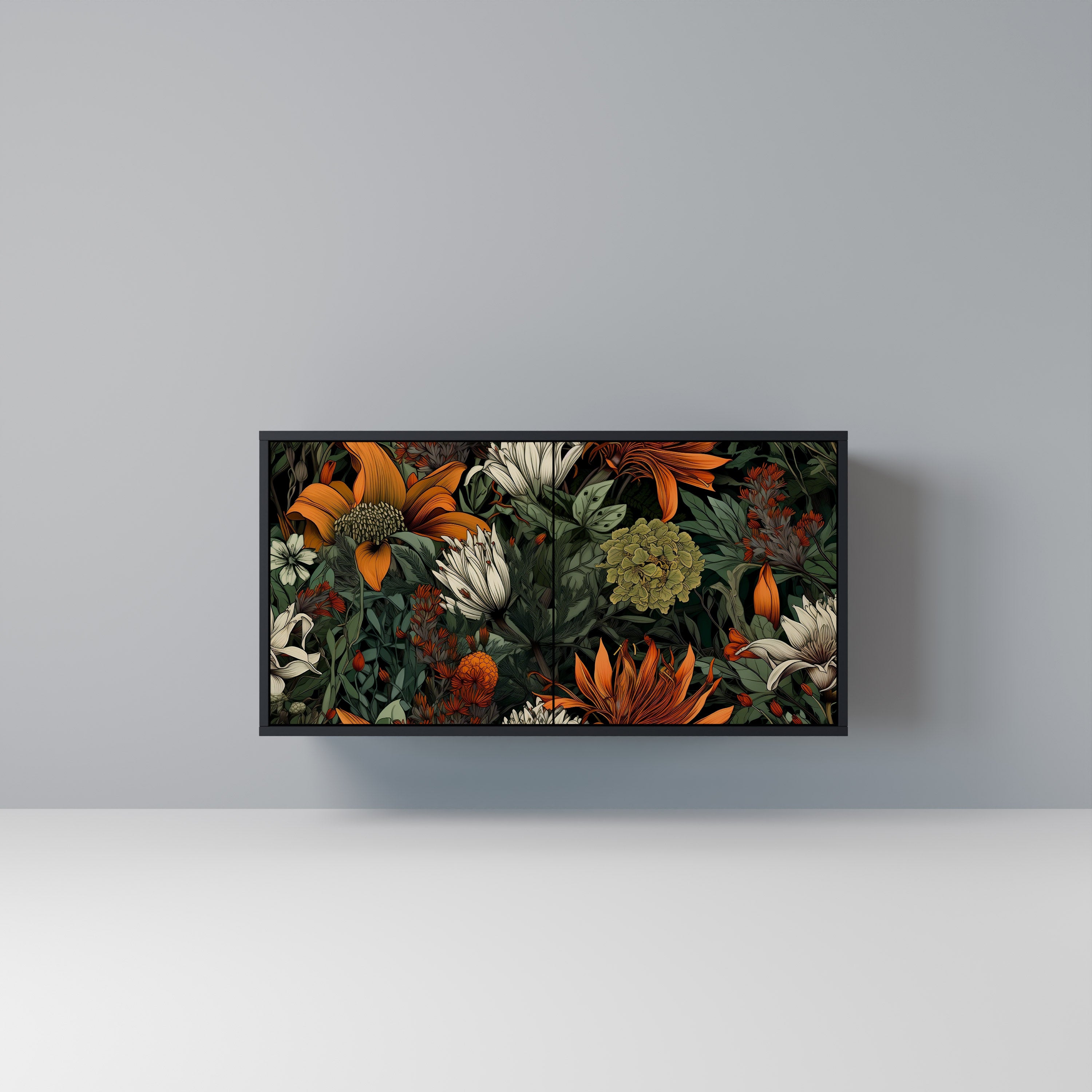 MIDNIGHT SPROUT 2-Door Sideboard in Black Finish