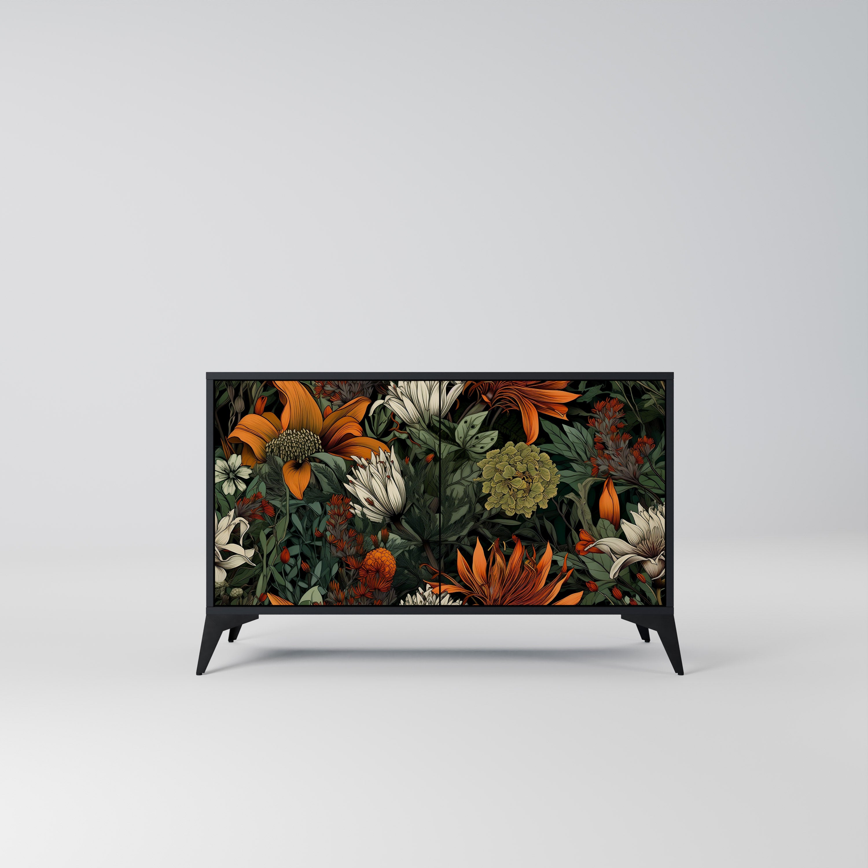 MIDNIGHT SPROUT 2-Door Sideboard in Black Finish