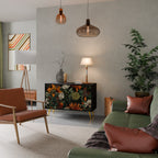 MIDNIGHT SPROUT 2-Door Sideboard in Black Finish