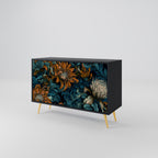 MORNING BLOOM 2-Door Sideboard in Black Finish