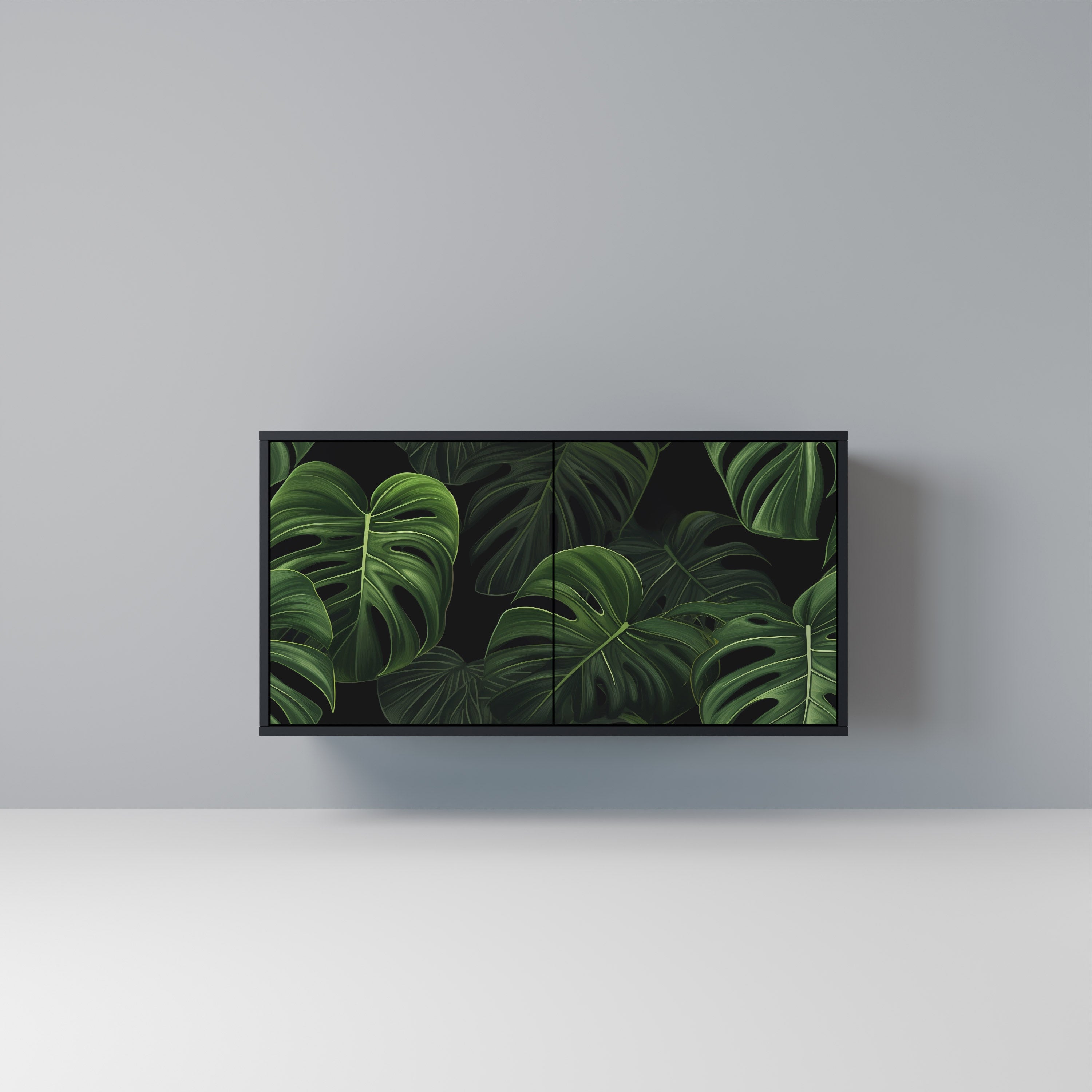 INFINITE MONSTERA 2-Door Sideboard in Black Finish