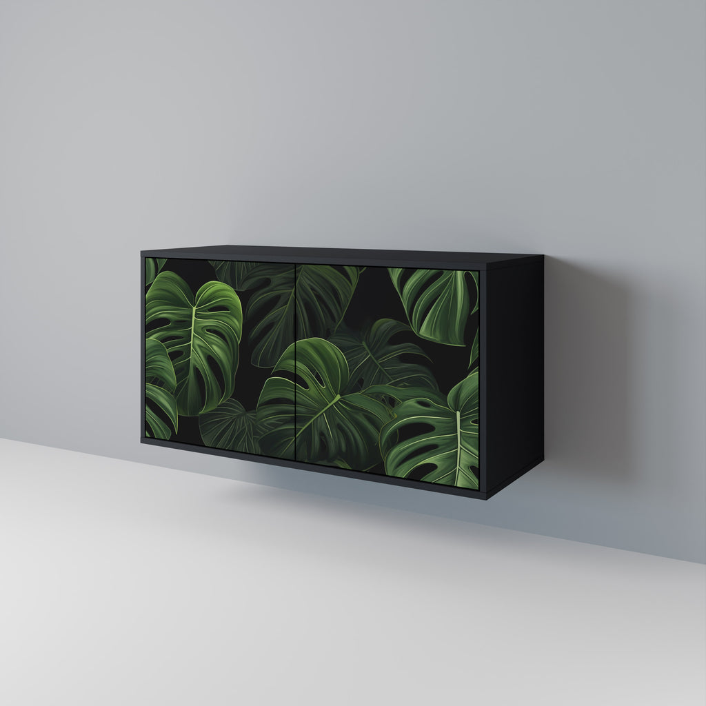 INFINITE MONSTERA 2-Door Sideboard in Black Finish