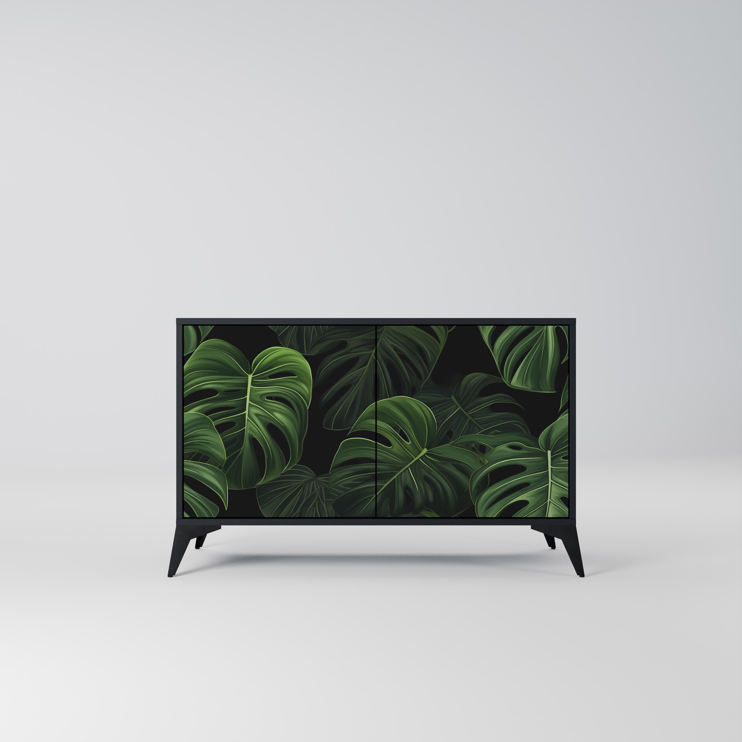 INFINITE MONSTERA 2-Door Sideboard in Black Finish