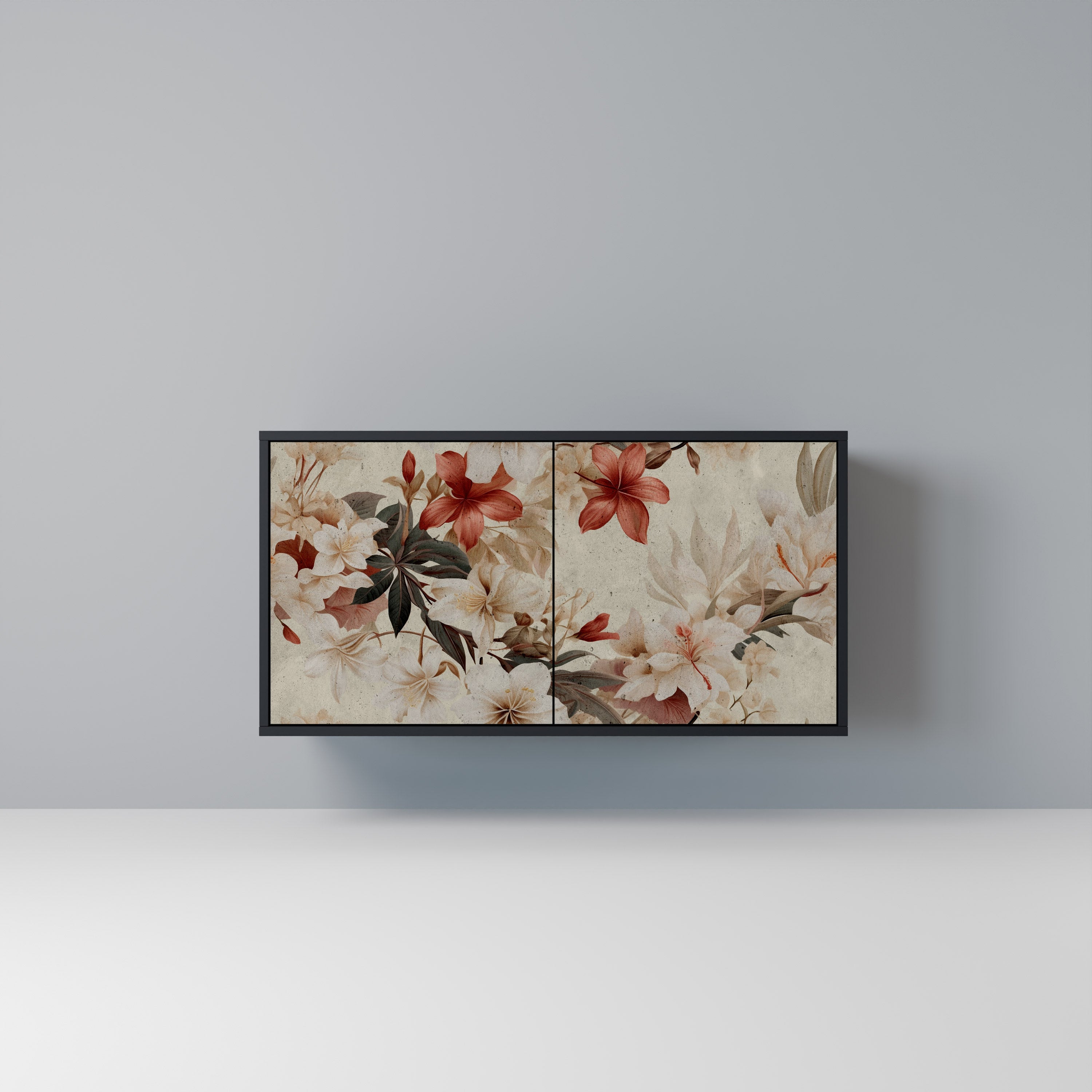 PETAL HARMONY 2-Door Sideboard in Black Finish