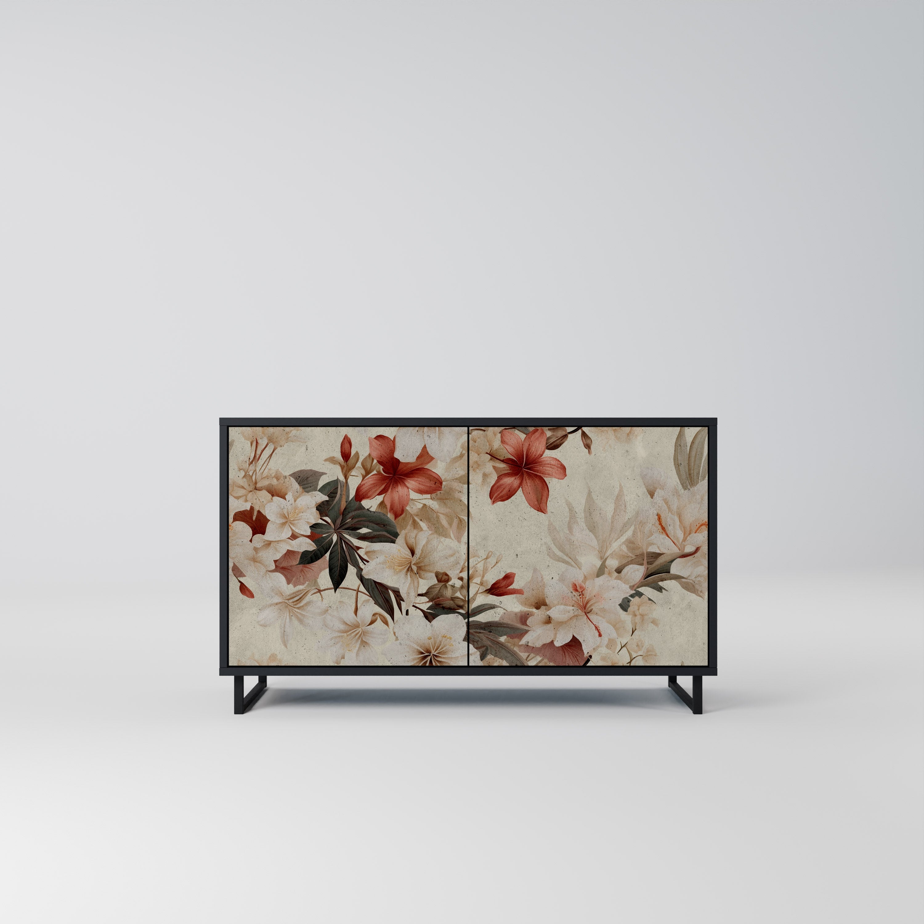 PETAL HARMONY 2-Door Sideboard in Black Finish