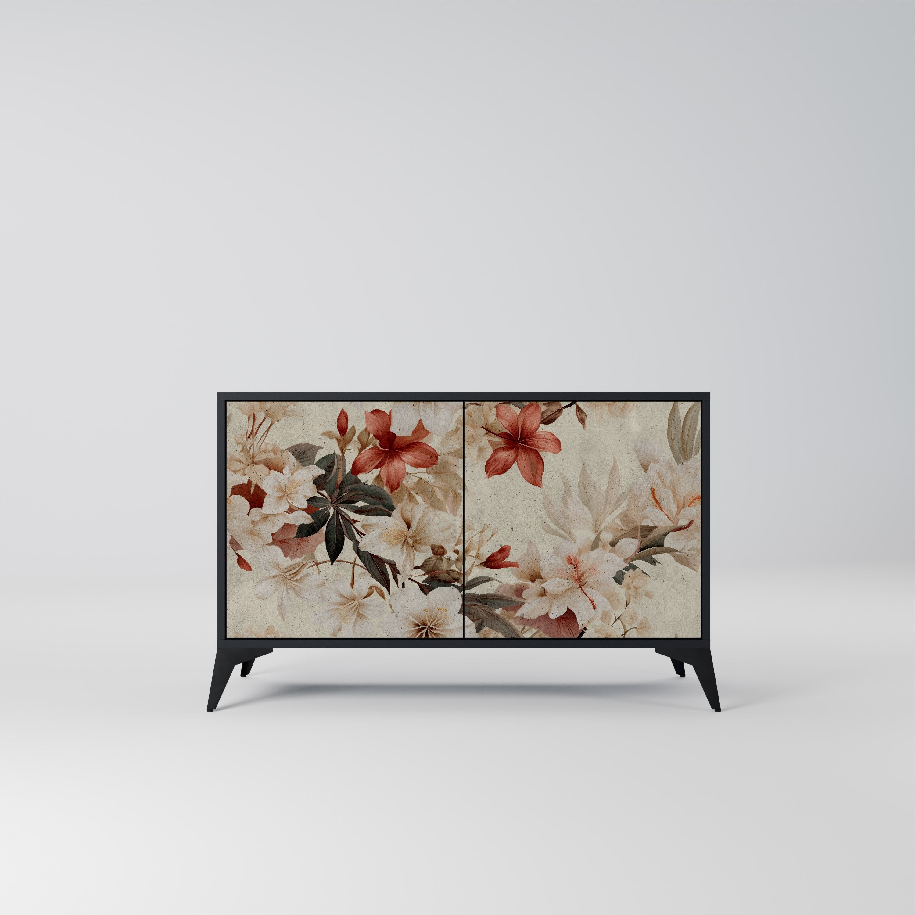 PETAL HARMONY 2-Door Sideboard in Black Finish