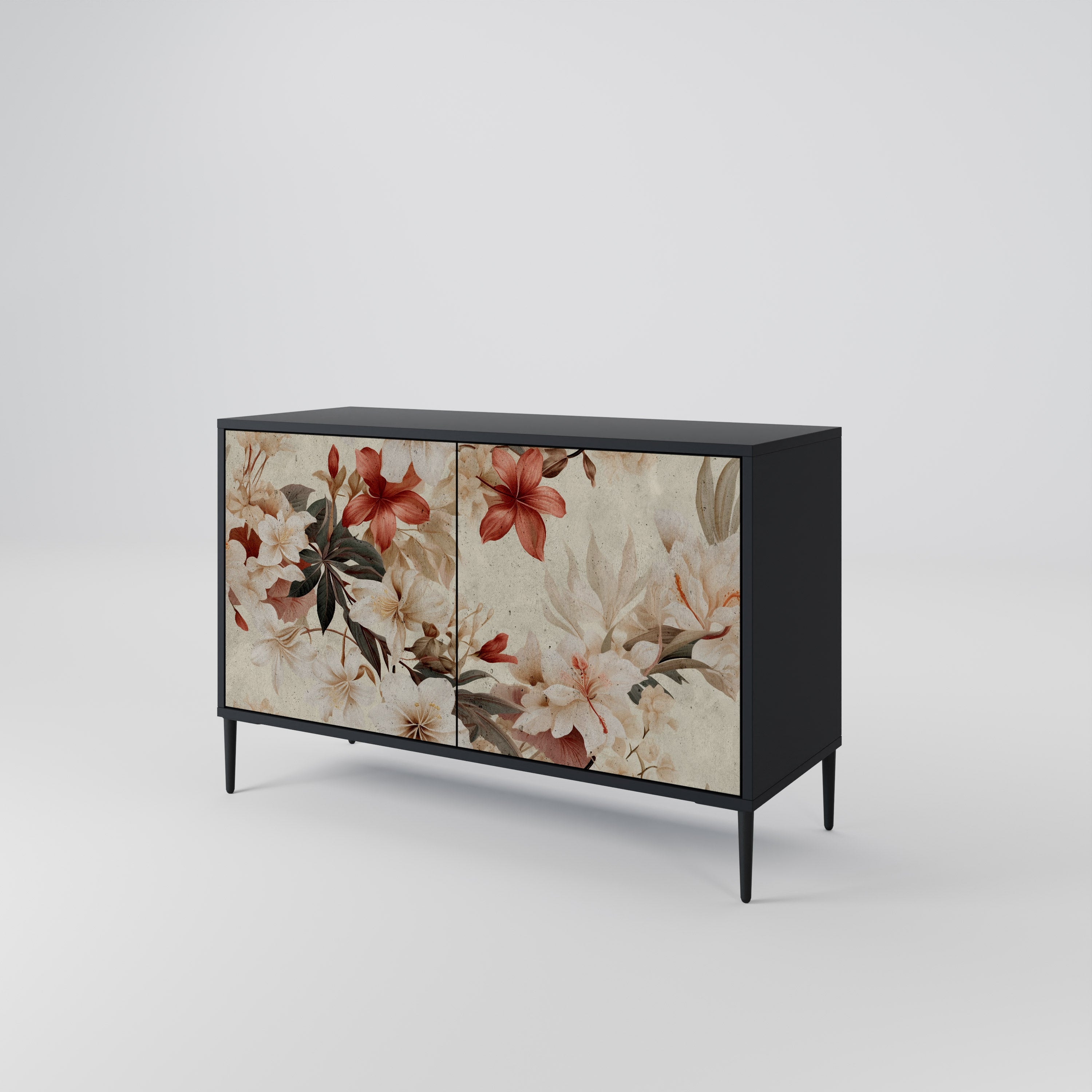 PETAL HARMONY 2-Door Sideboard in Black Finish