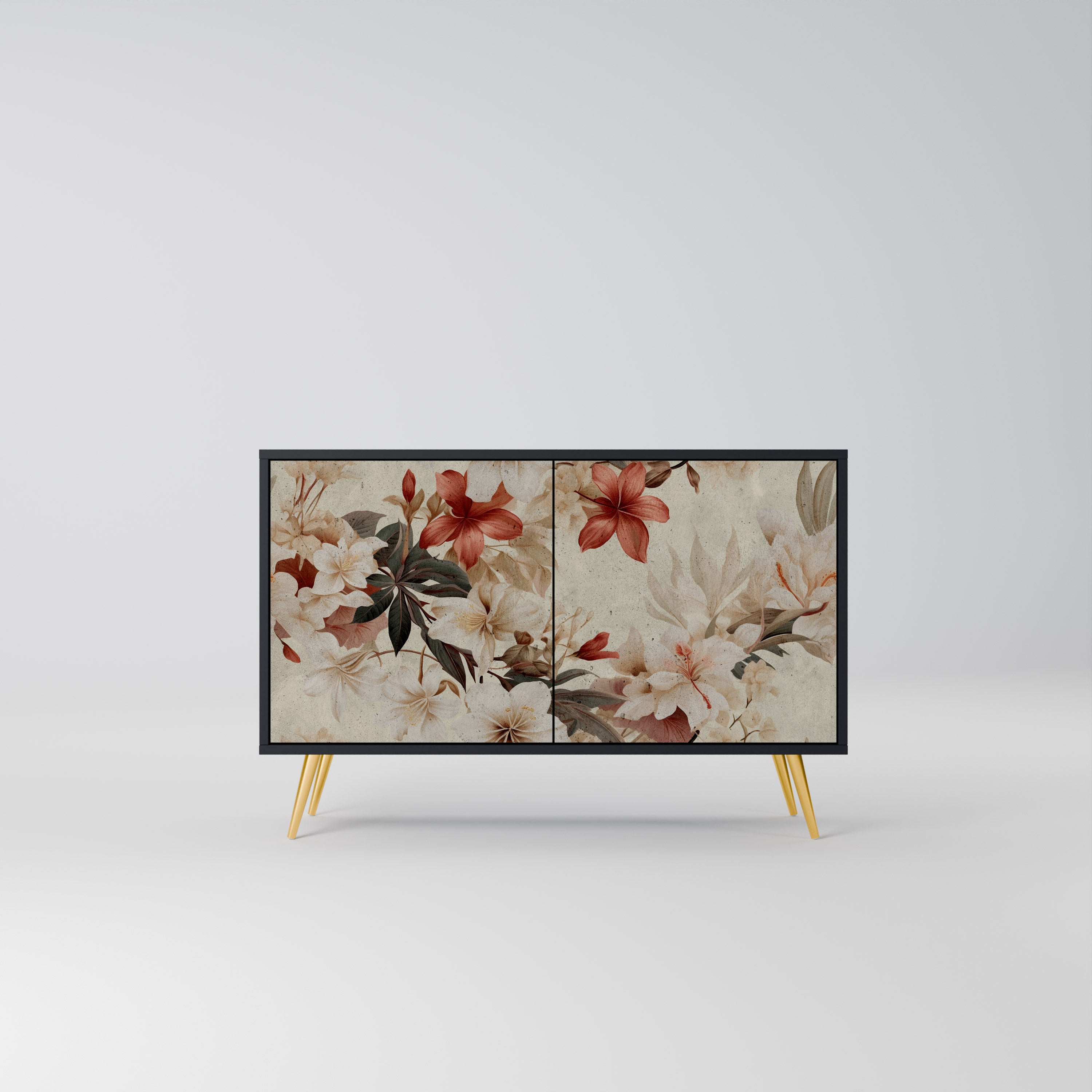 PETAL HARMONY 2-Door Sideboard in Black Finish