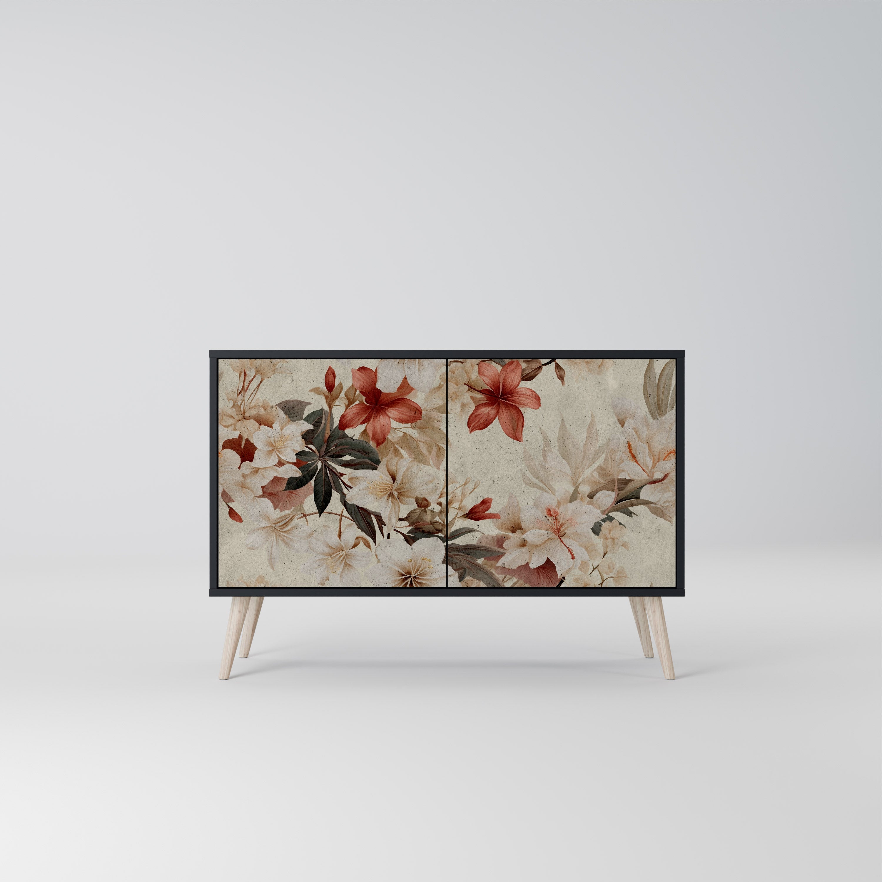 PETAL HARMONY 2-Door Sideboard in Black Finish