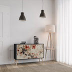 PETAL HARMONY 2-Door Sideboard in Black Finish