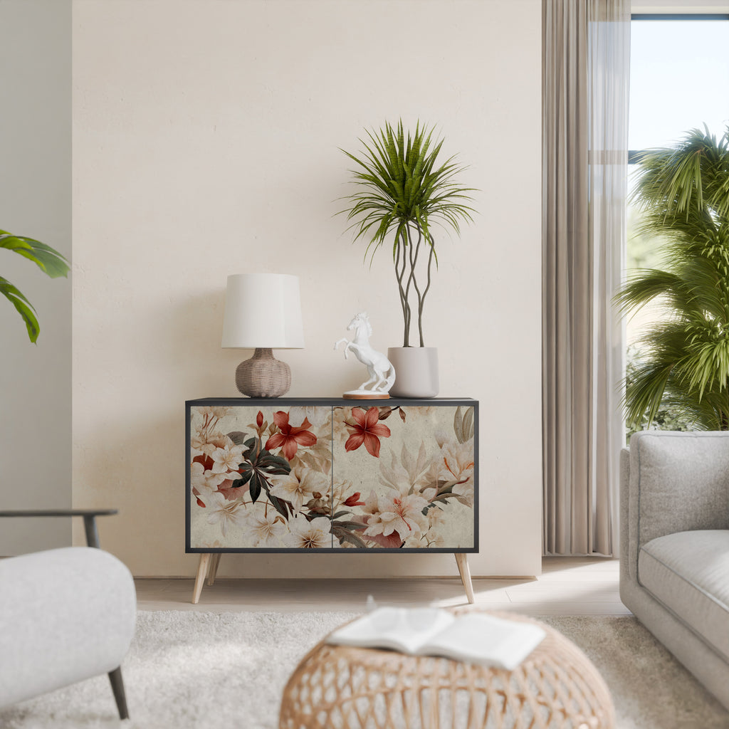 PETAL HARMONY 2-Door Sideboard in Black Finish