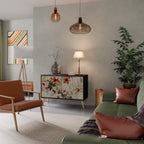 PETAL HARMONY 2-Door Sideboard in Black Finish