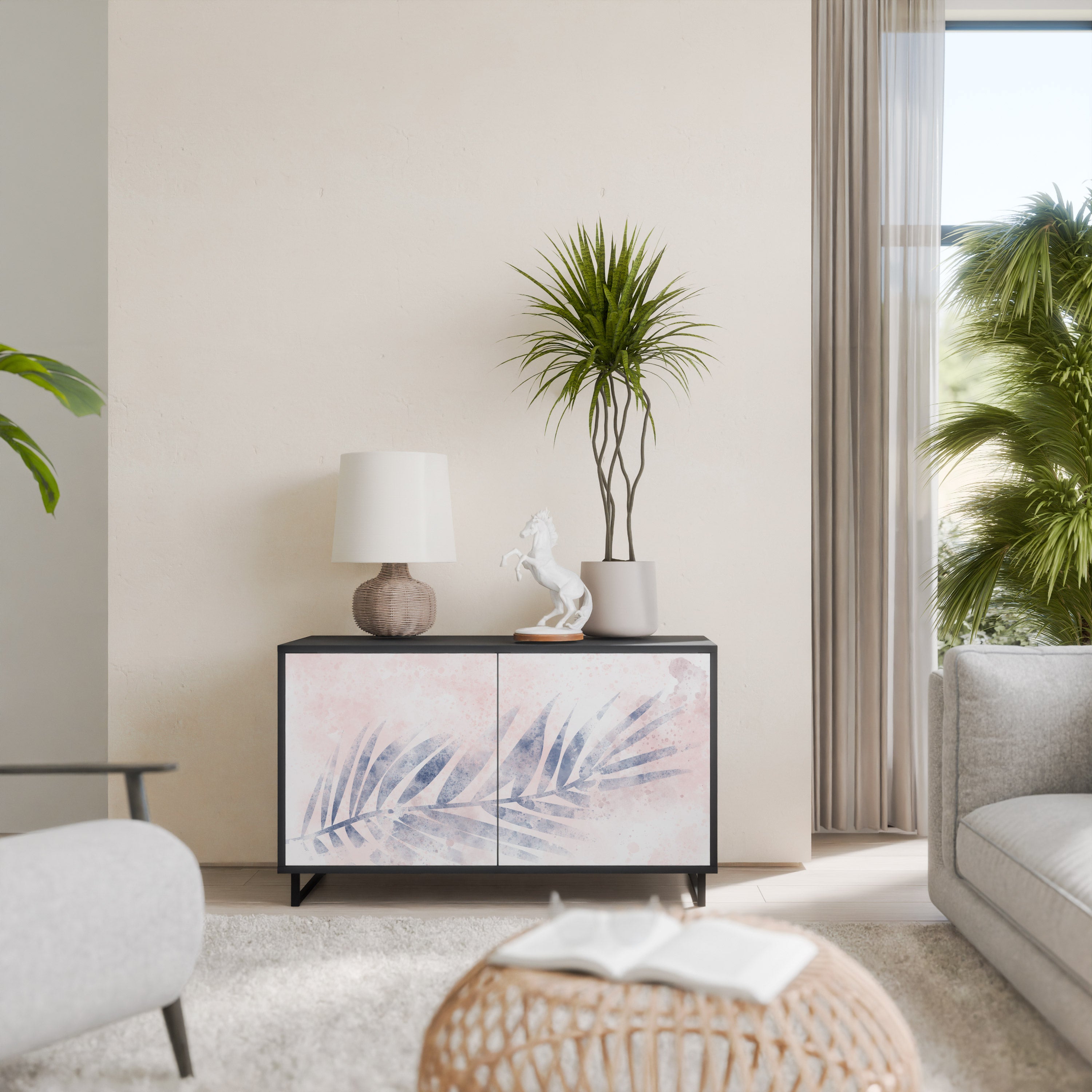 TIMELESS FLOAT 2-Door Sideboard in Black Finish