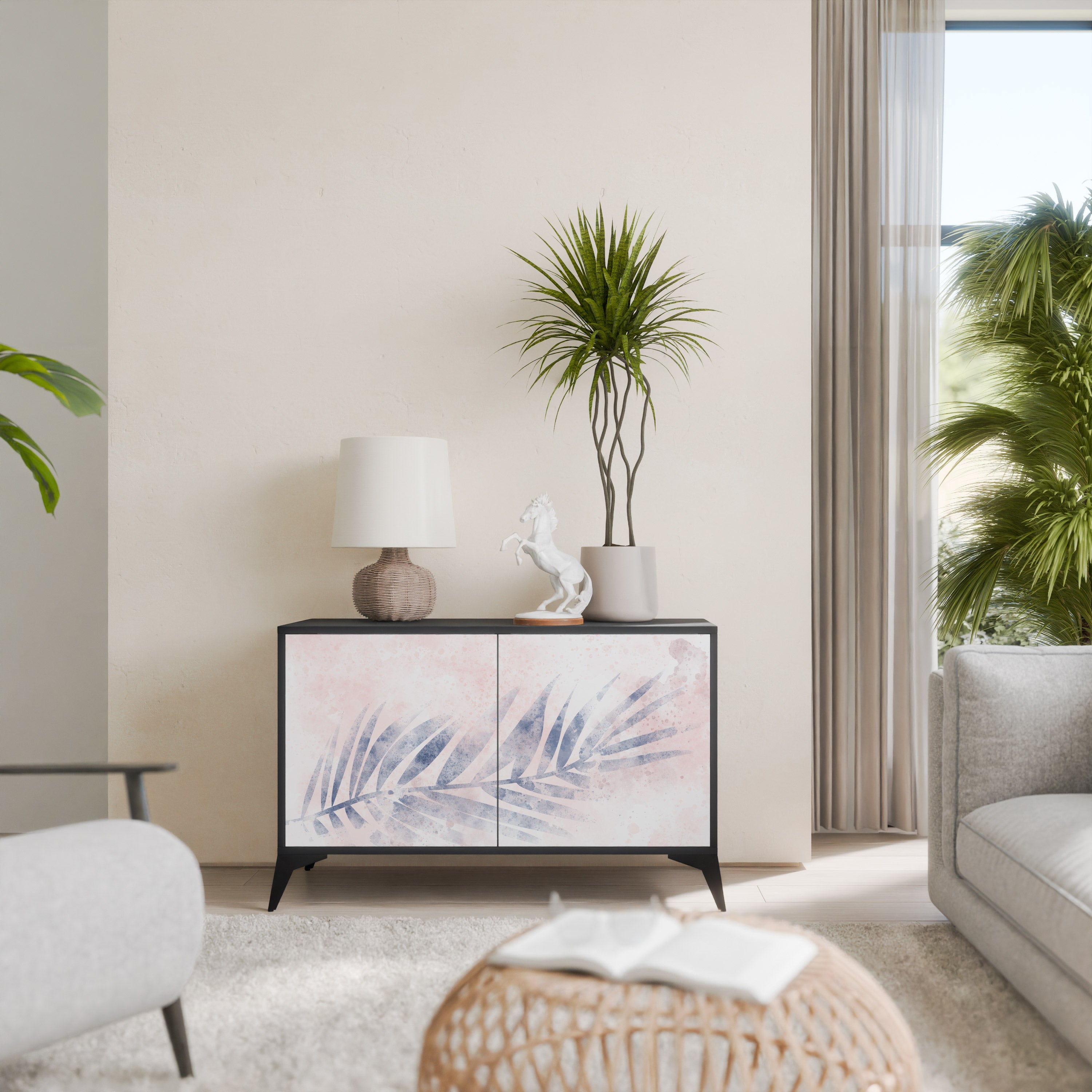 TIMELESS FLOAT 2-Door Sideboard in Black Finish