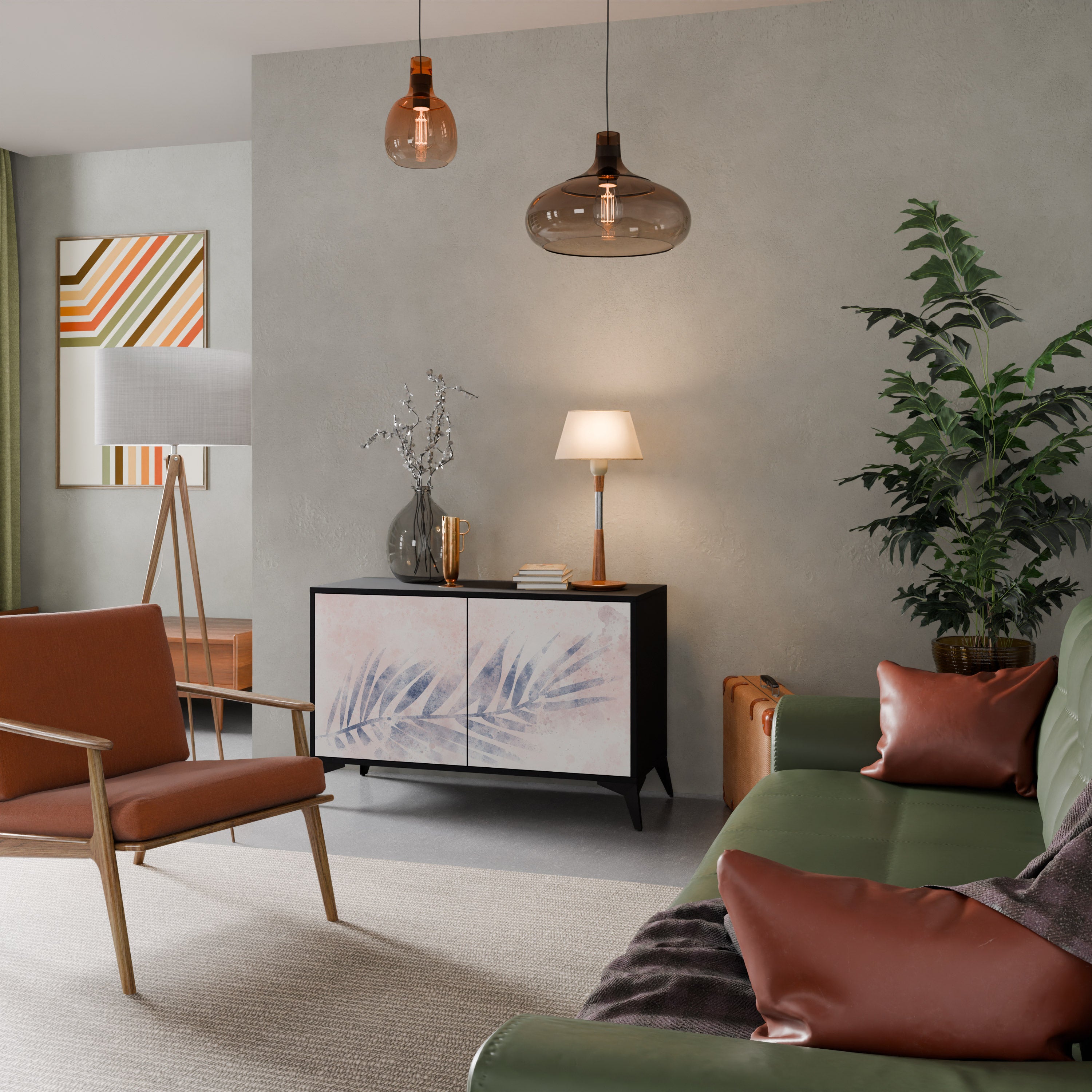 TIMELESS FLOAT 2-Door Sideboard in Black Finish