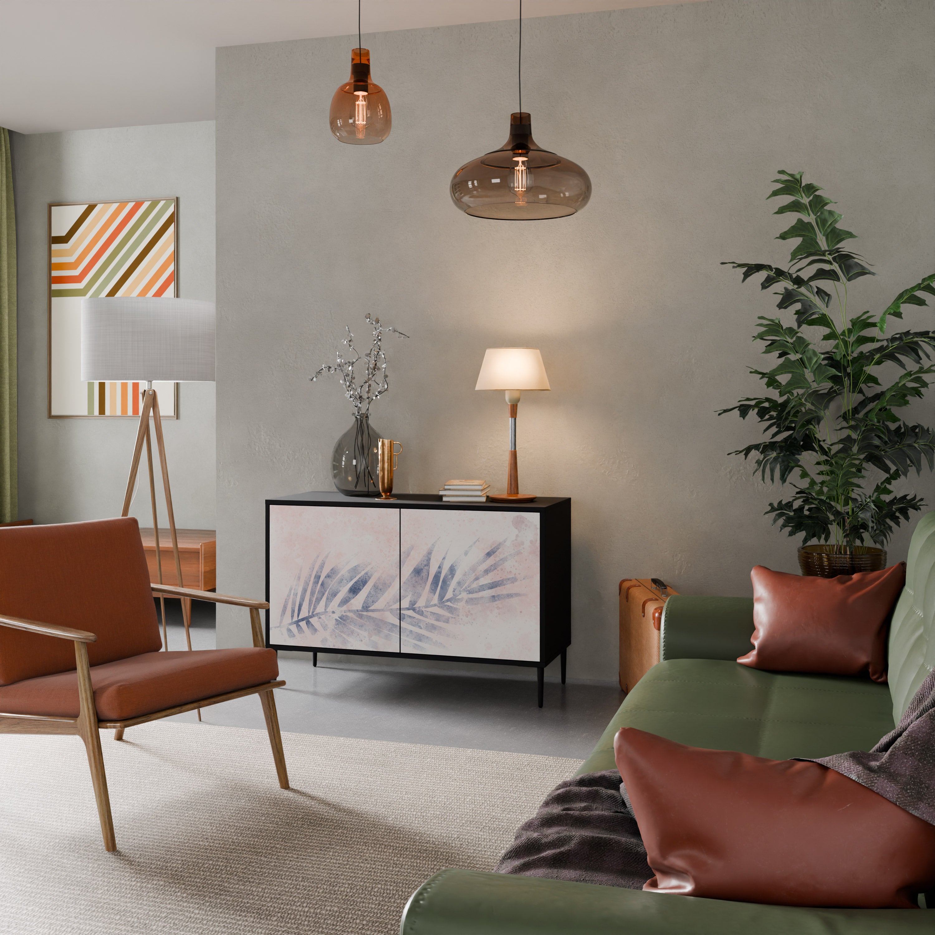 TIMELESS FLOAT 2-Door Sideboard in Black Finish