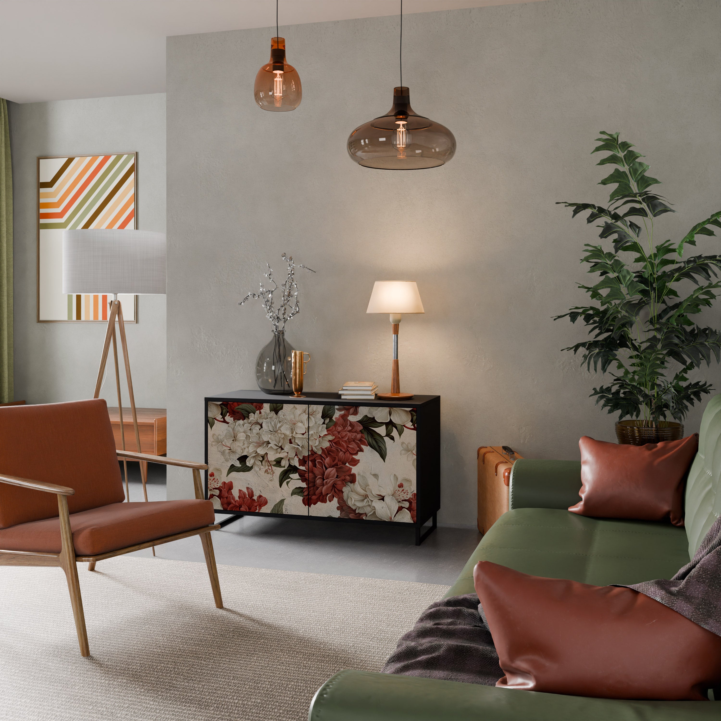 EPHEMERAL DAYS 2-Door Sideboard in Black Finish