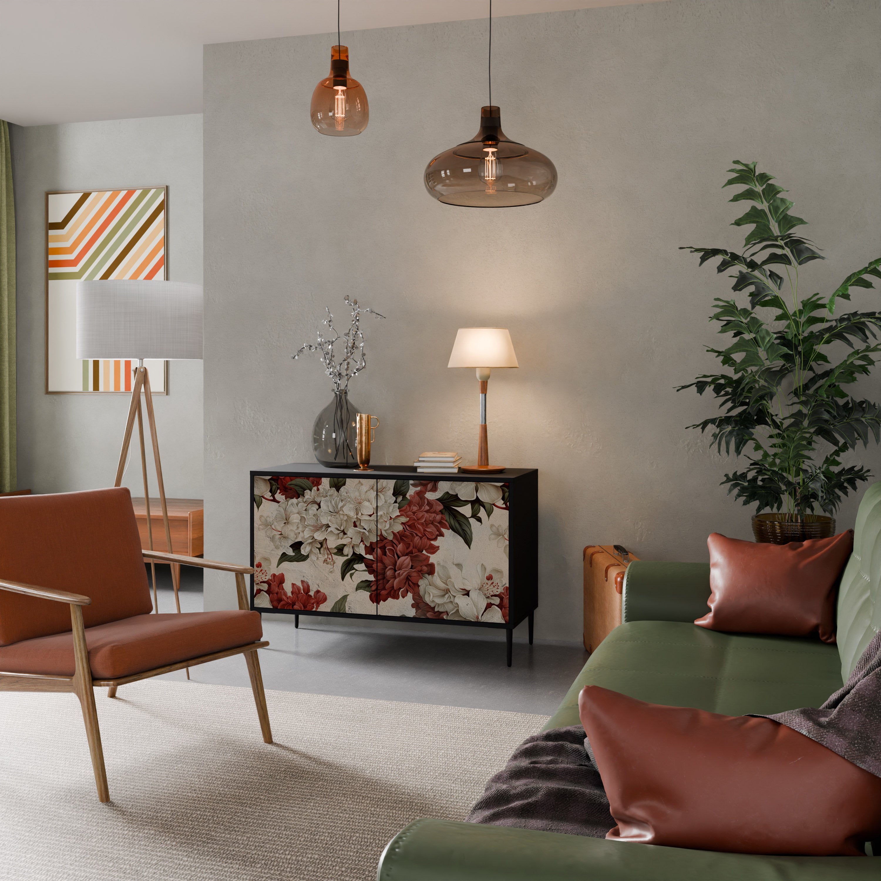 EPHEMERAL DAYS 2-Door Sideboard in Black Finish