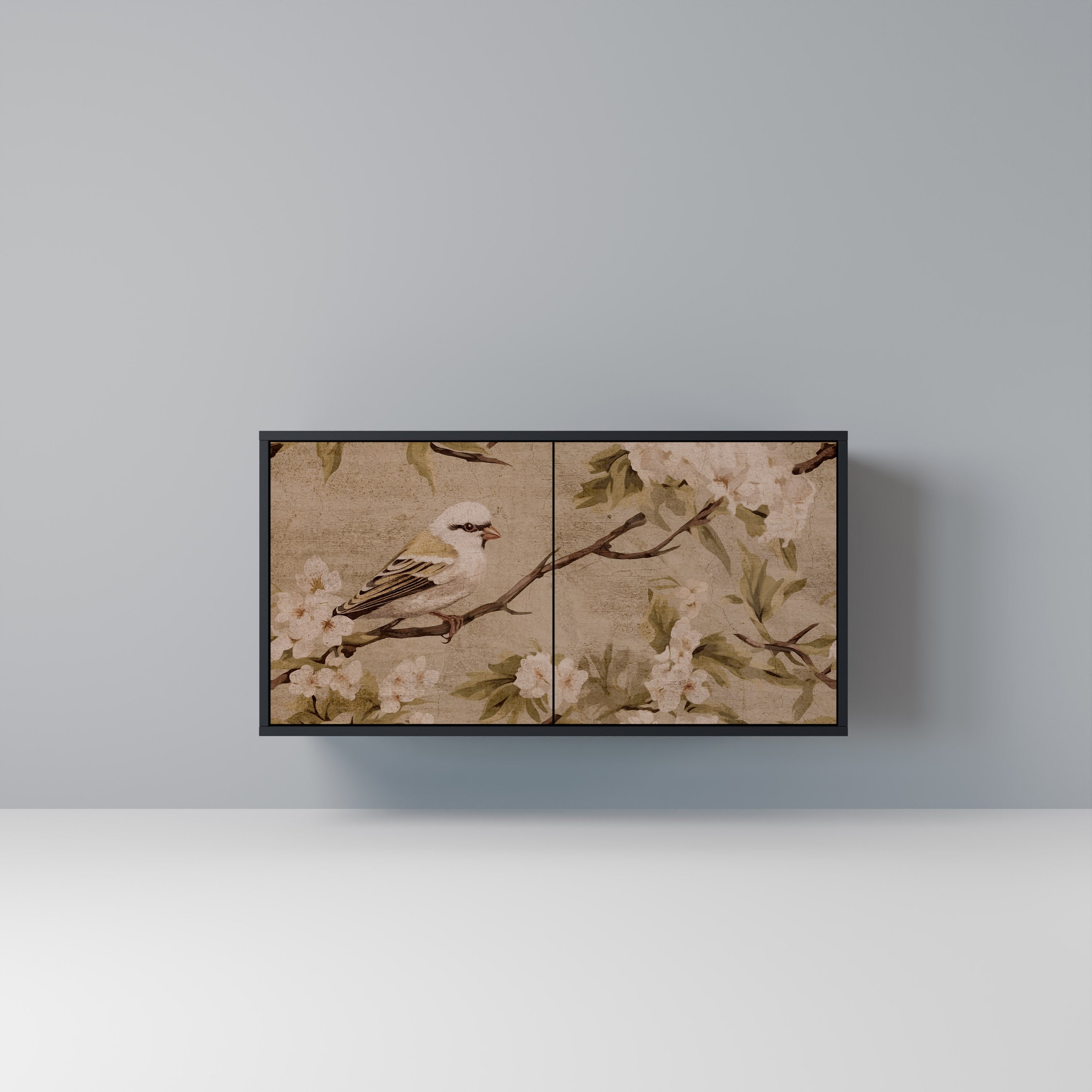 PETAL DISTINGUISH 2-Door Sideboard in Black Finish