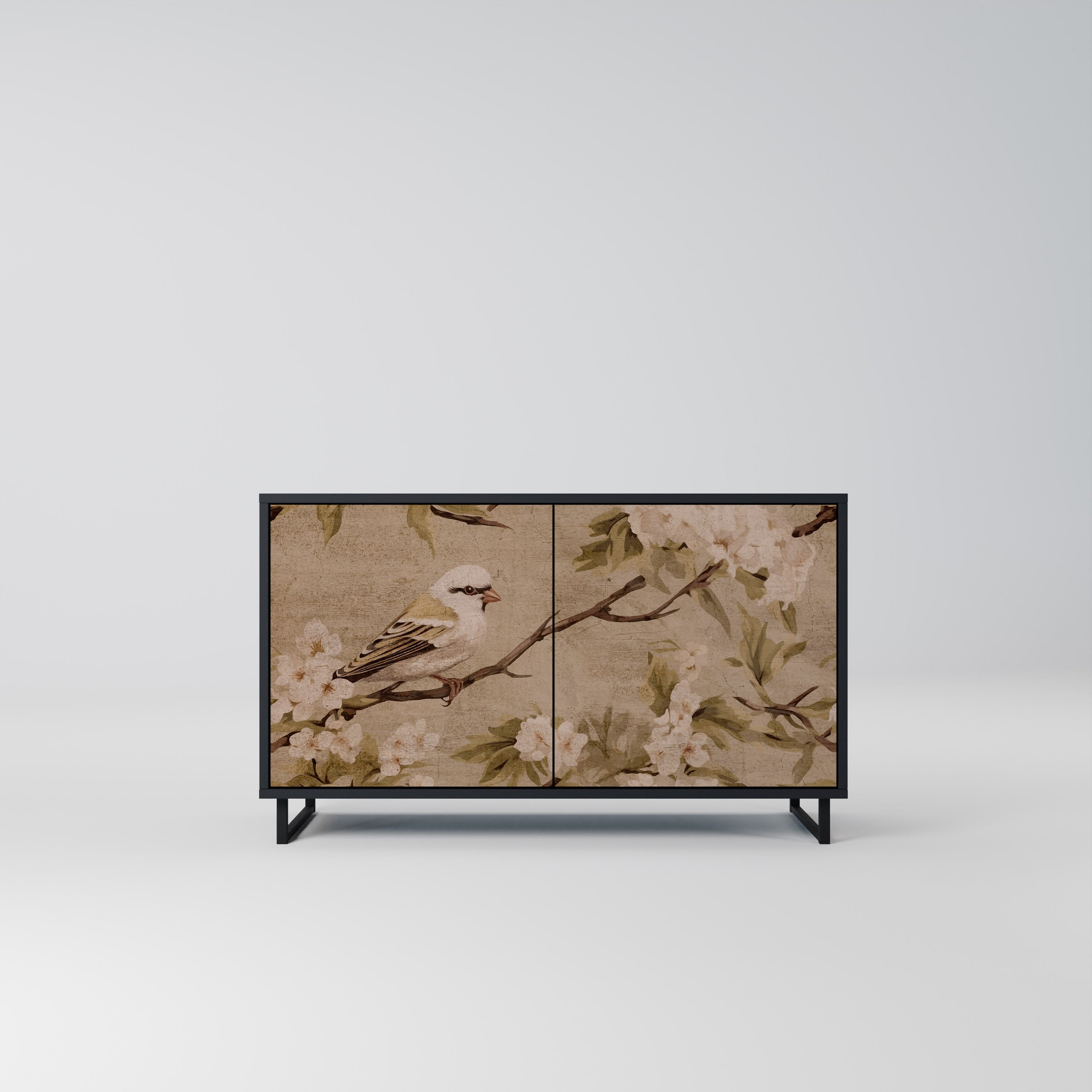 PETAL DISTINGUISH 2-Door Sideboard in Black Finish