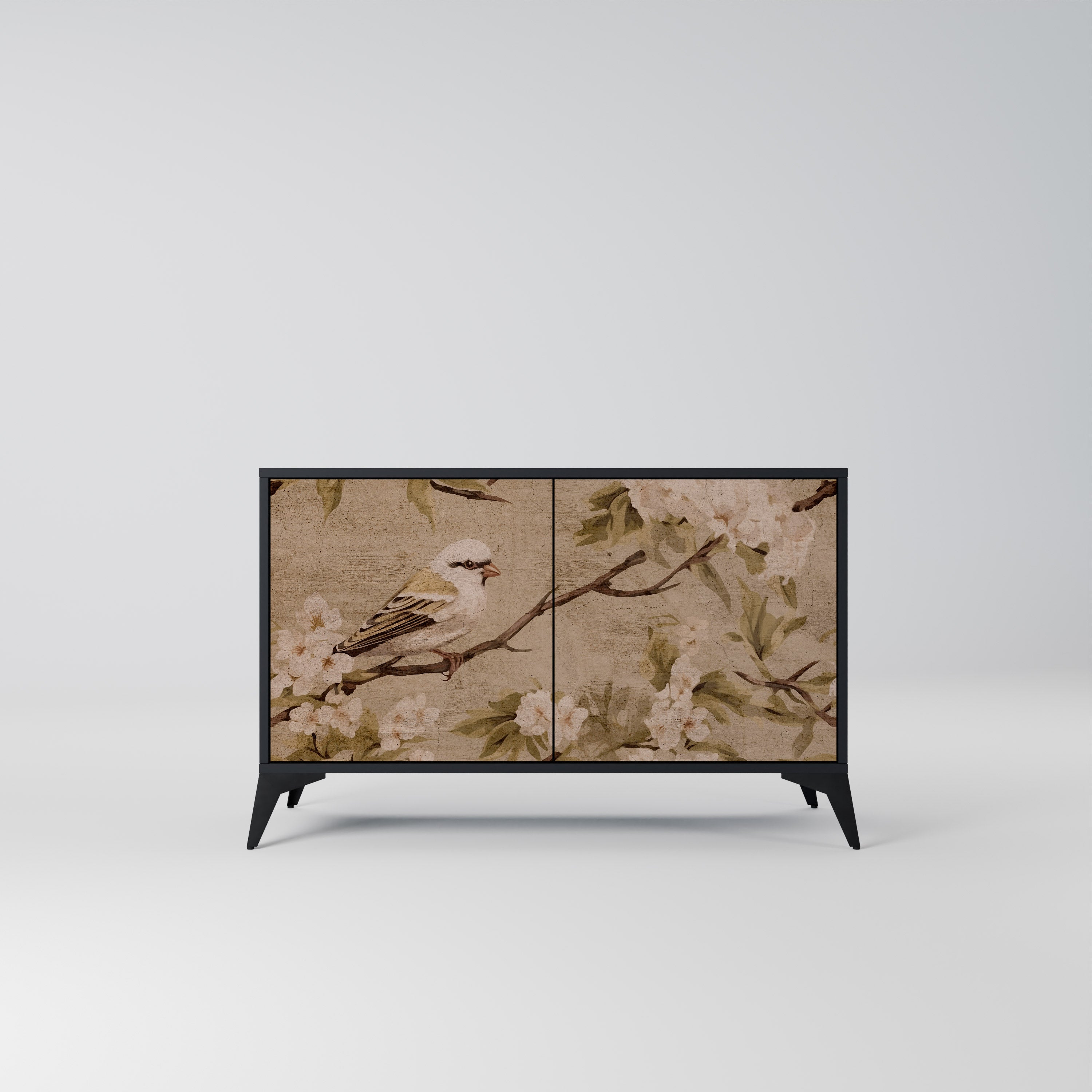 PETAL DISTINGUISH 2-Door Sideboard in Black Finish