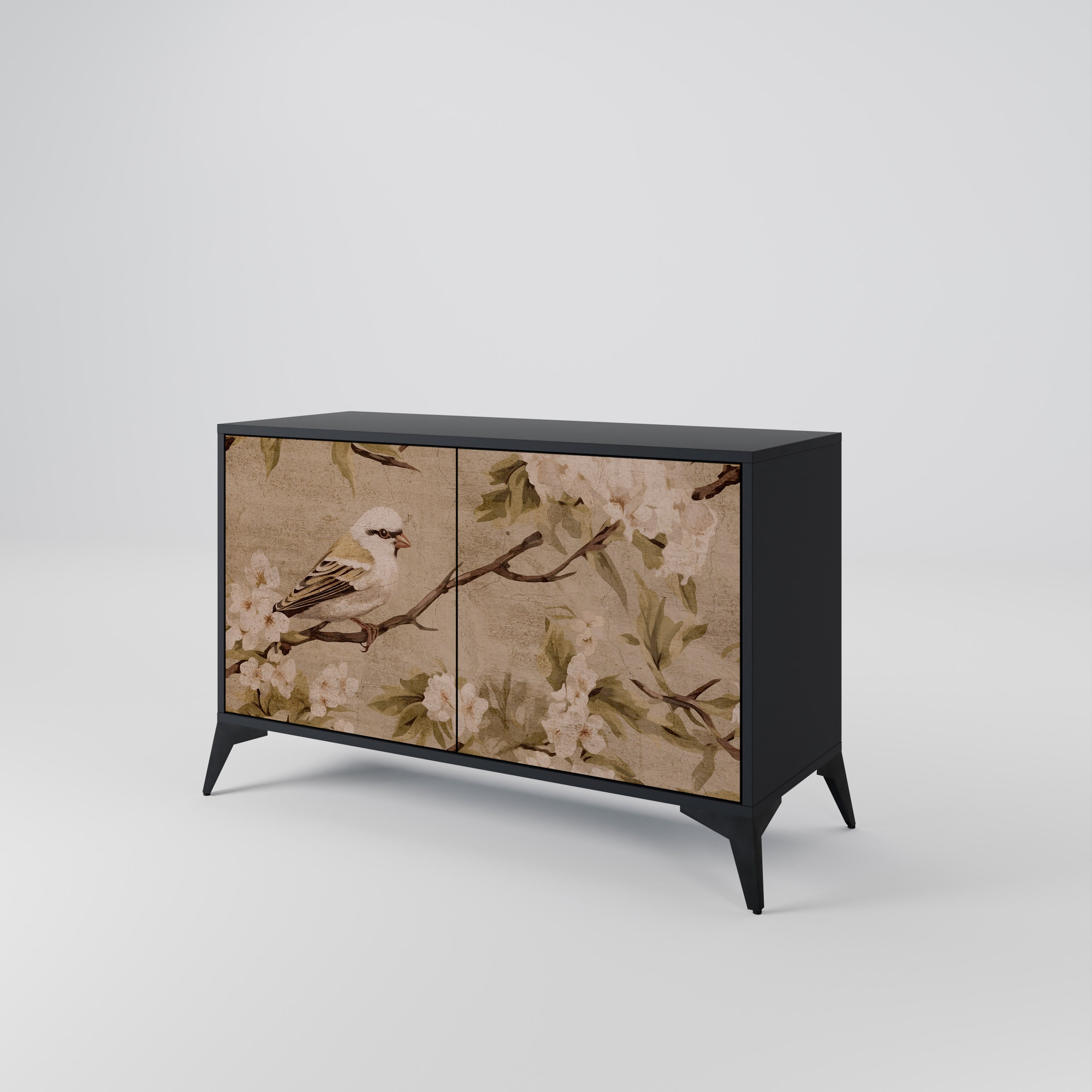 PETAL DISTINGUISH 2-Door Sideboard in Black Finish
