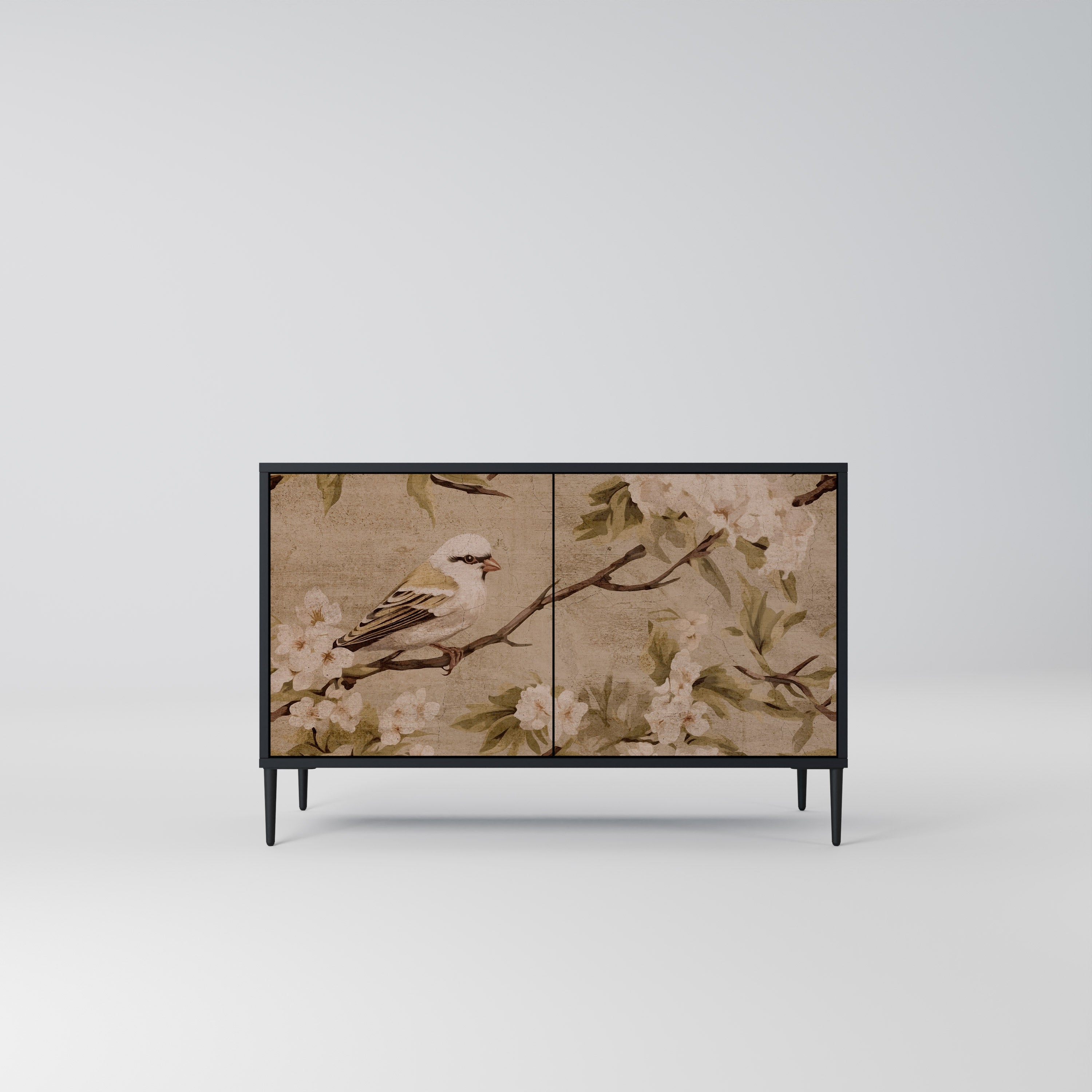 PETAL DISTINGUISH 2-Door Sideboard in Black Finish