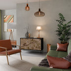 PETAL DISTINGUISH 2-Door Sideboard in Black Finish