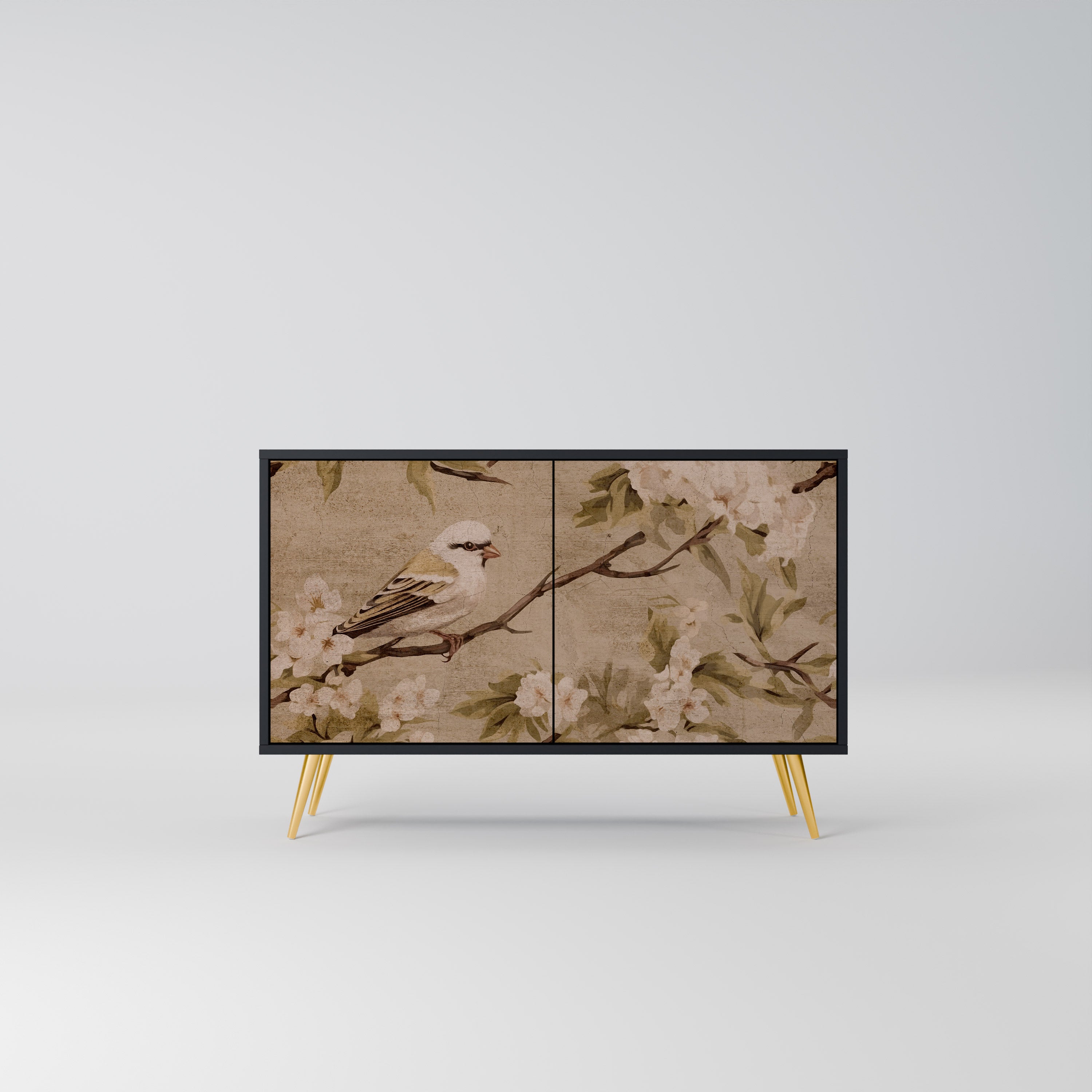 PETAL DISTINGUISH 2-Door Sideboard in Black Finish