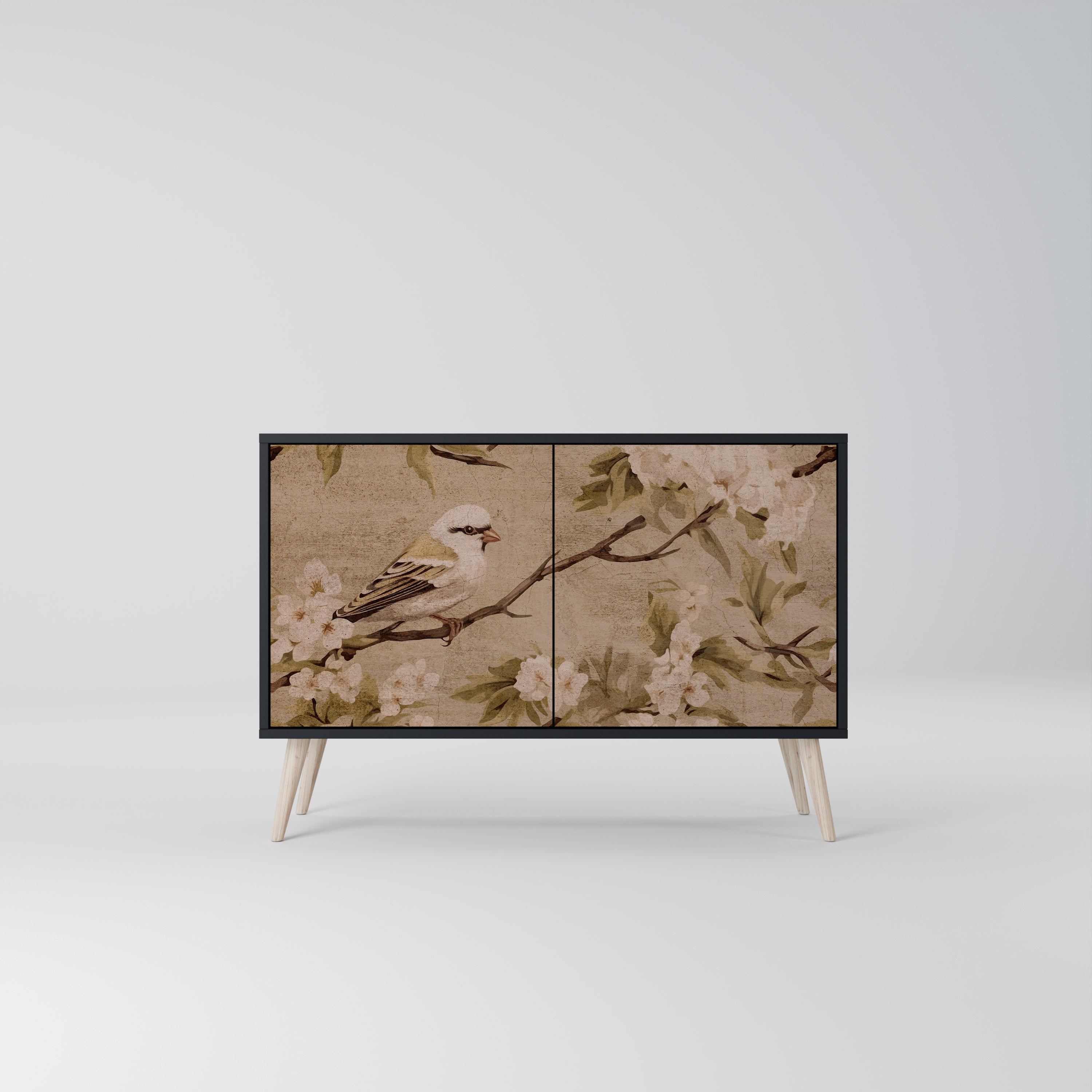 PETAL DISTINGUISH 2-Door Sideboard in Black Finish