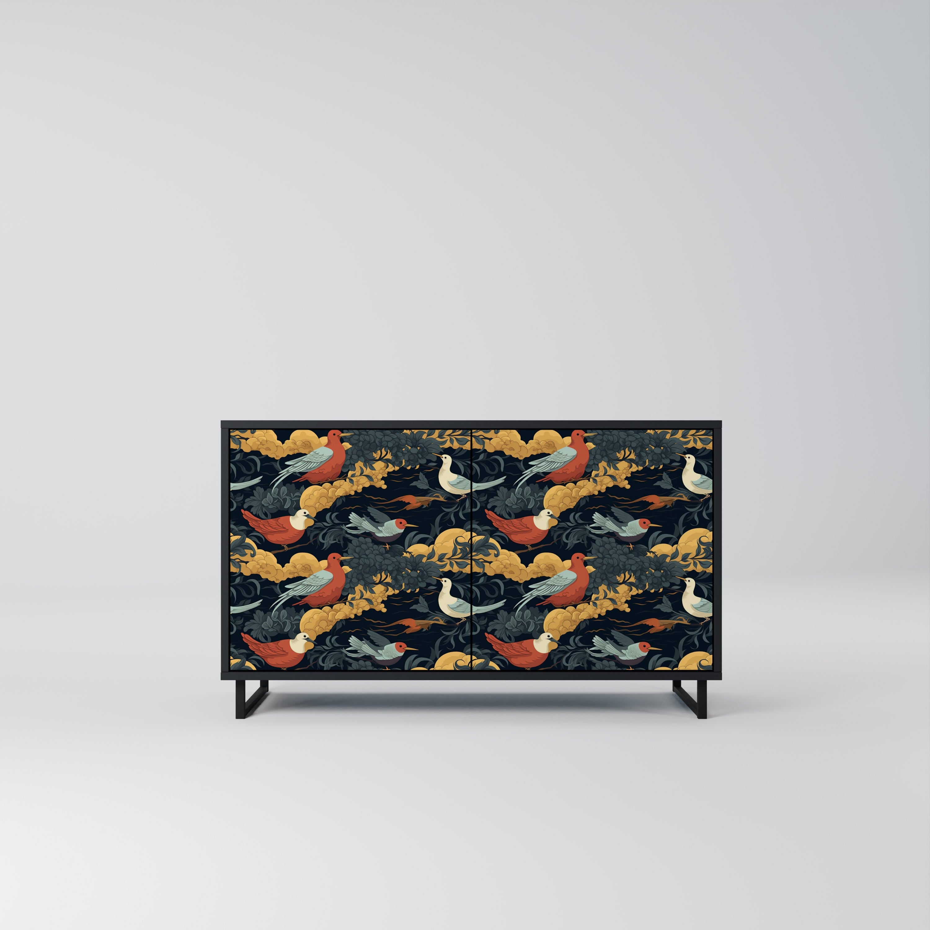 FOWLY DAZE 2-Door Sideboard in Black Finish