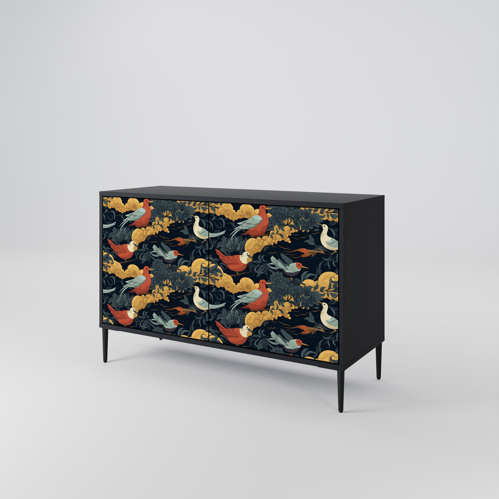 FOWLY DAZE 2-Door Sideboard in Black Finish
