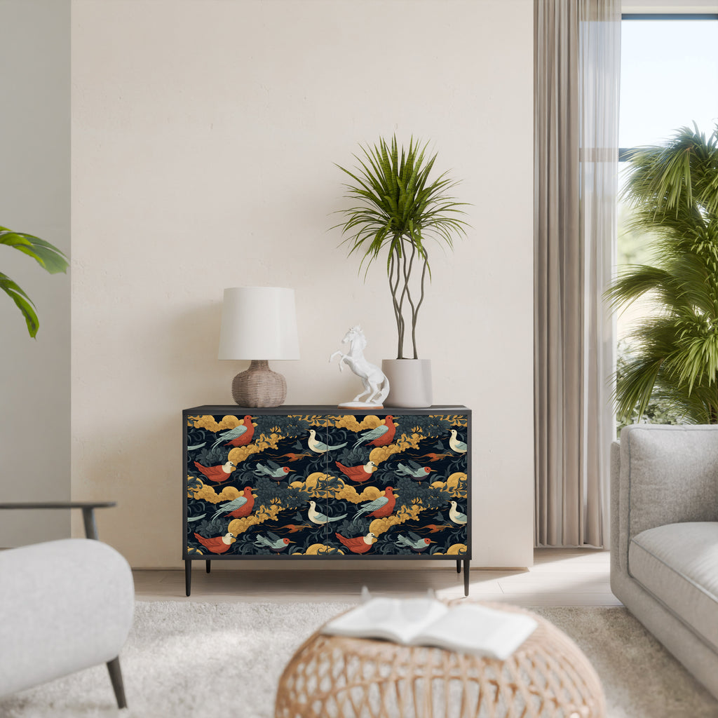 FOWLY DAZE 2-Door Sideboard in Black Finish