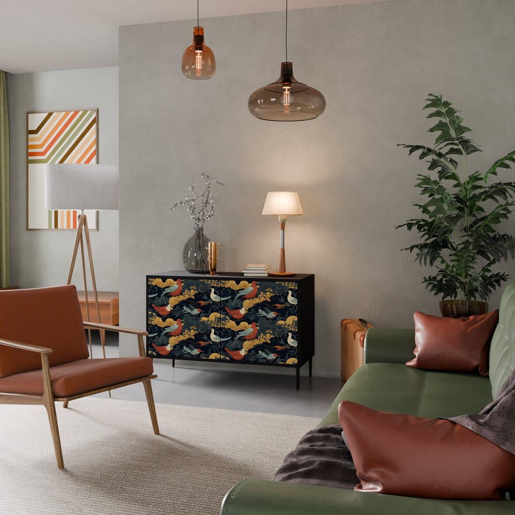 FOWLY DAZE 2-Door Sideboard in Black Finish